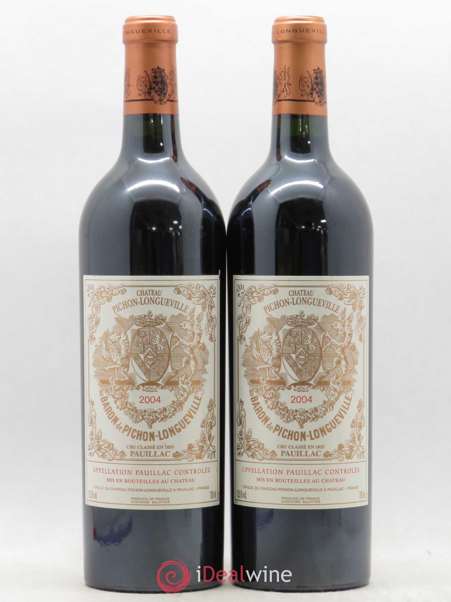 Pichon Longueville Baron 2ème Grand Cru Classé 2004 - Lot de 2 bouteilles - 0