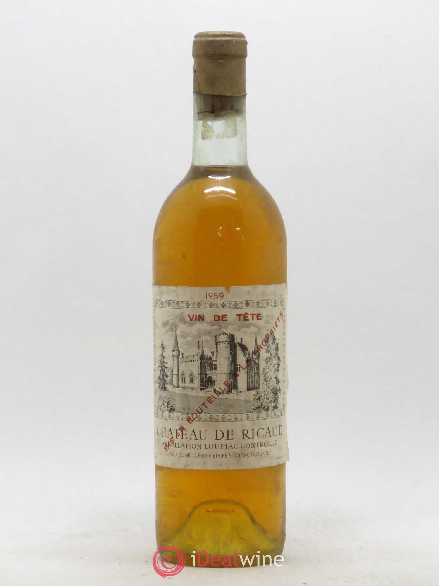 Loupiac Chateau de Ricaud Vin de Tête 1959 - Posten von 1 Flasche - 0