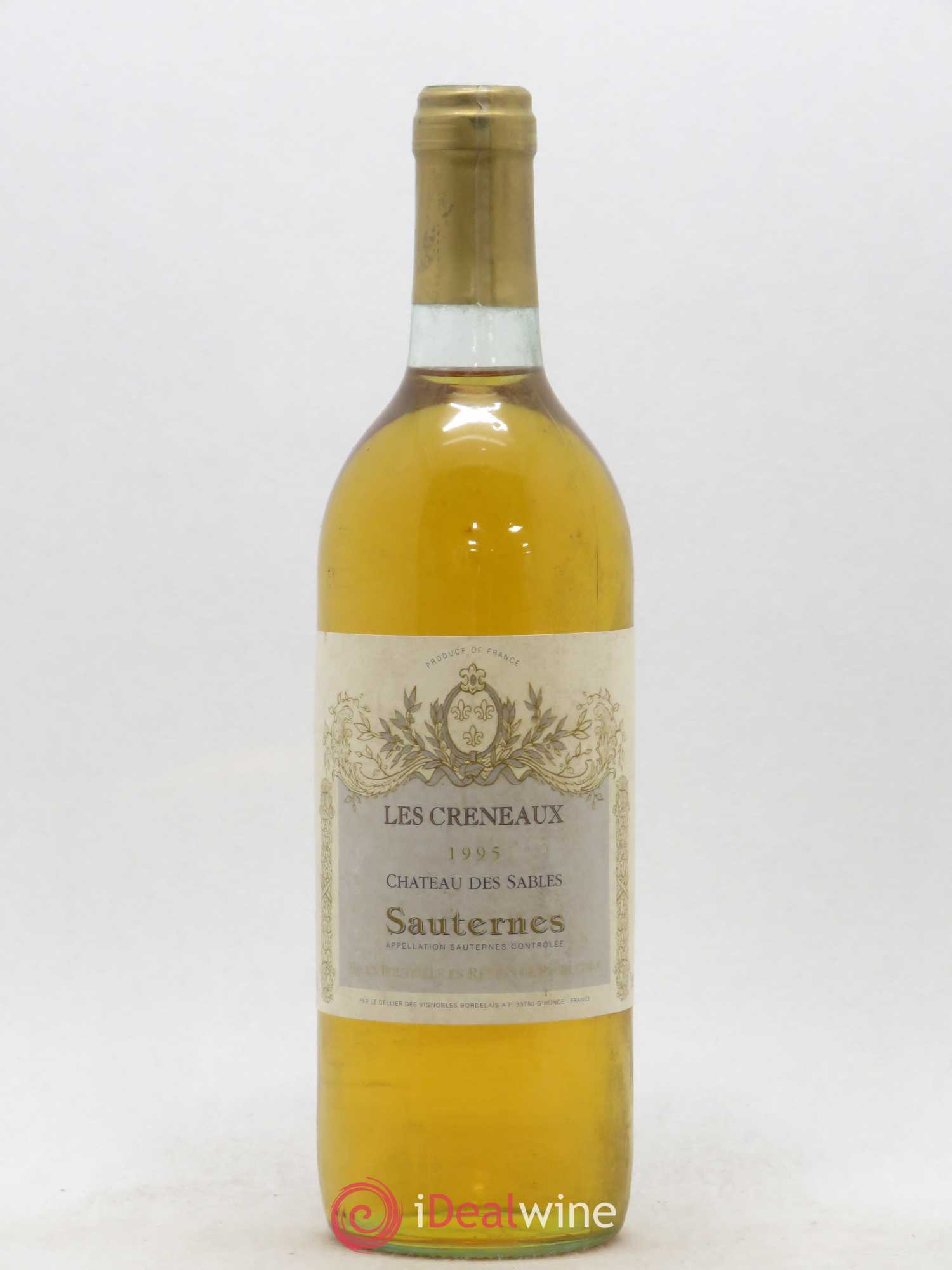 Sauternes Château des Sables Les Creneaux 1995 - Posten von 1 Flasche - 0