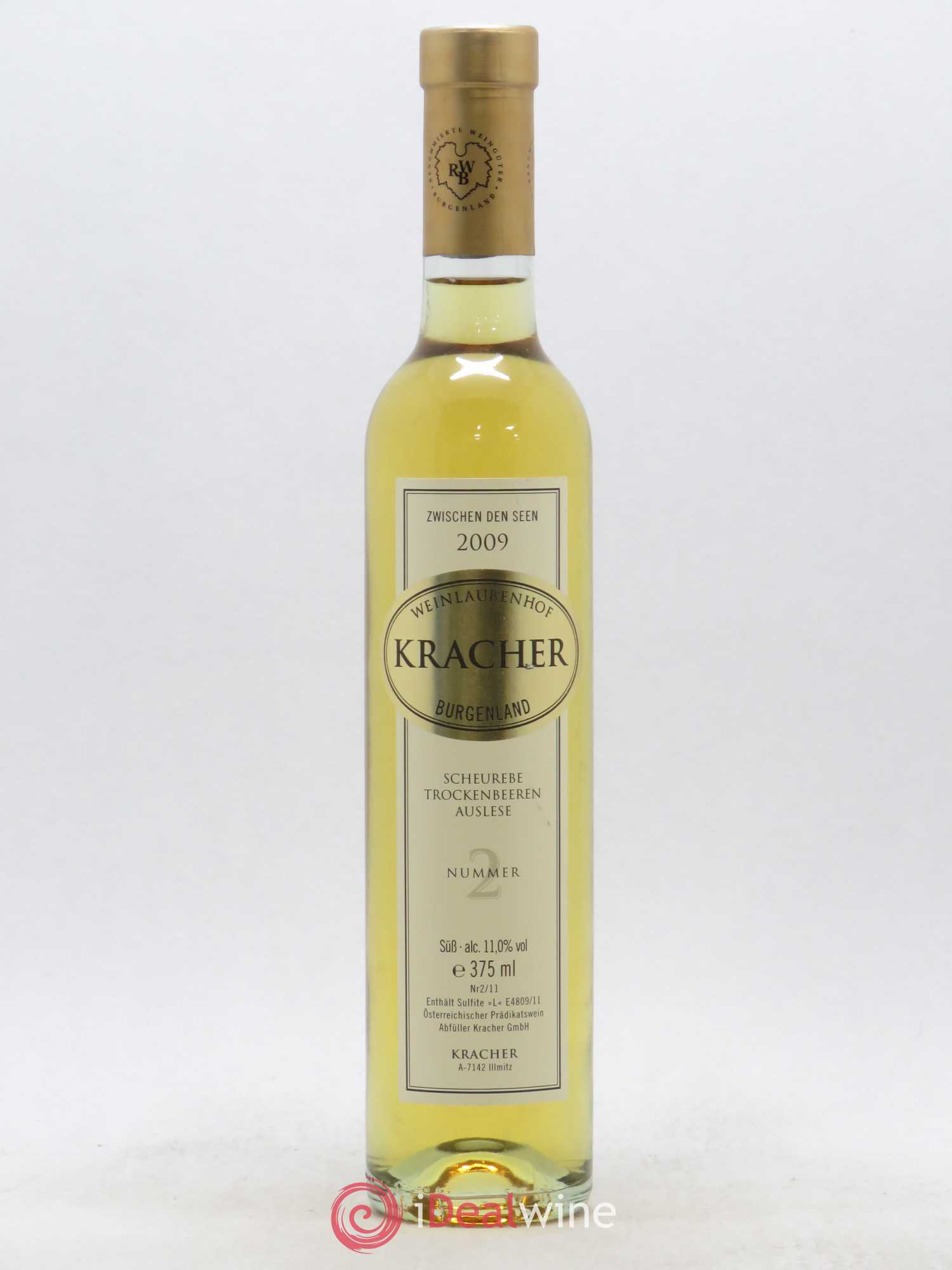 Autriche Scheurebe trockenbeeren auslese Nummer 2 zwischen den seen Kracher 2009 - Posten von 1 Demi-Flasche - 0