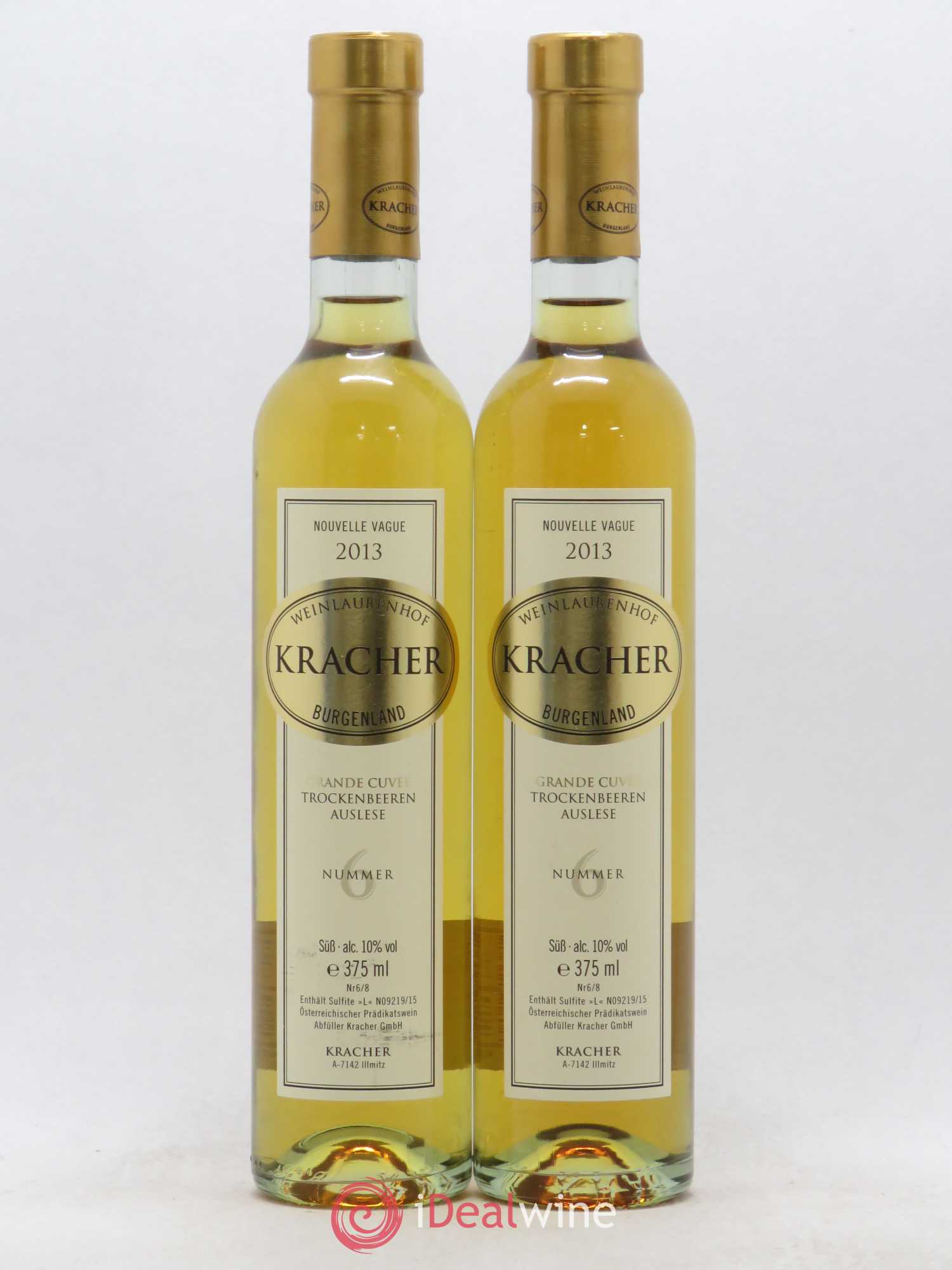 Autriche Grande cuvée trockenbeeren auslese nummer 6 nouvelle vague Kracher 2013 - Posten von 2 Demi-Flaschen - 0