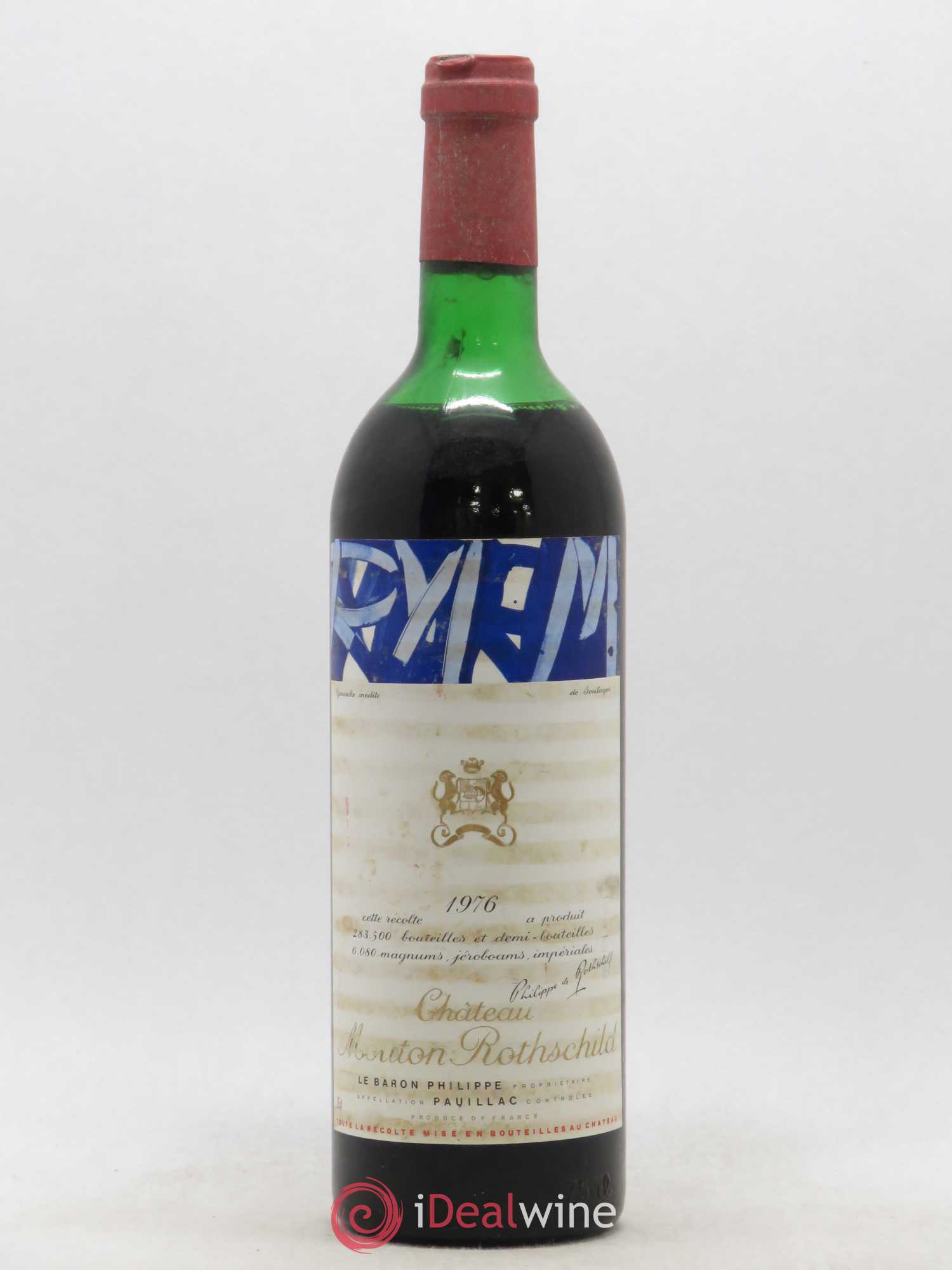 Château Mouton Rothschild 1er Grand Cru Classé 1976 - Lot de 1 bouteille - 0