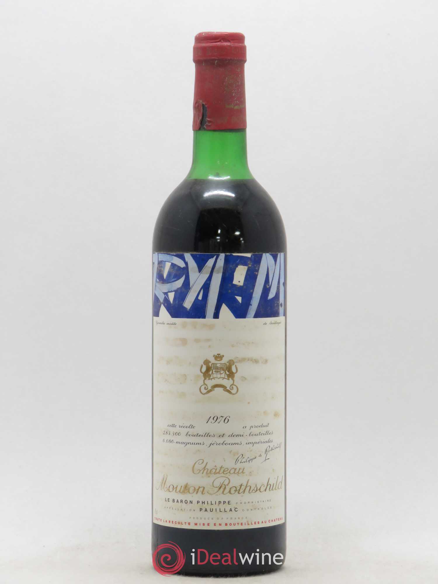 Château Mouton Rothschild 1er Grand Cru Classé 1976 - Lot de 1 bouteille - 0