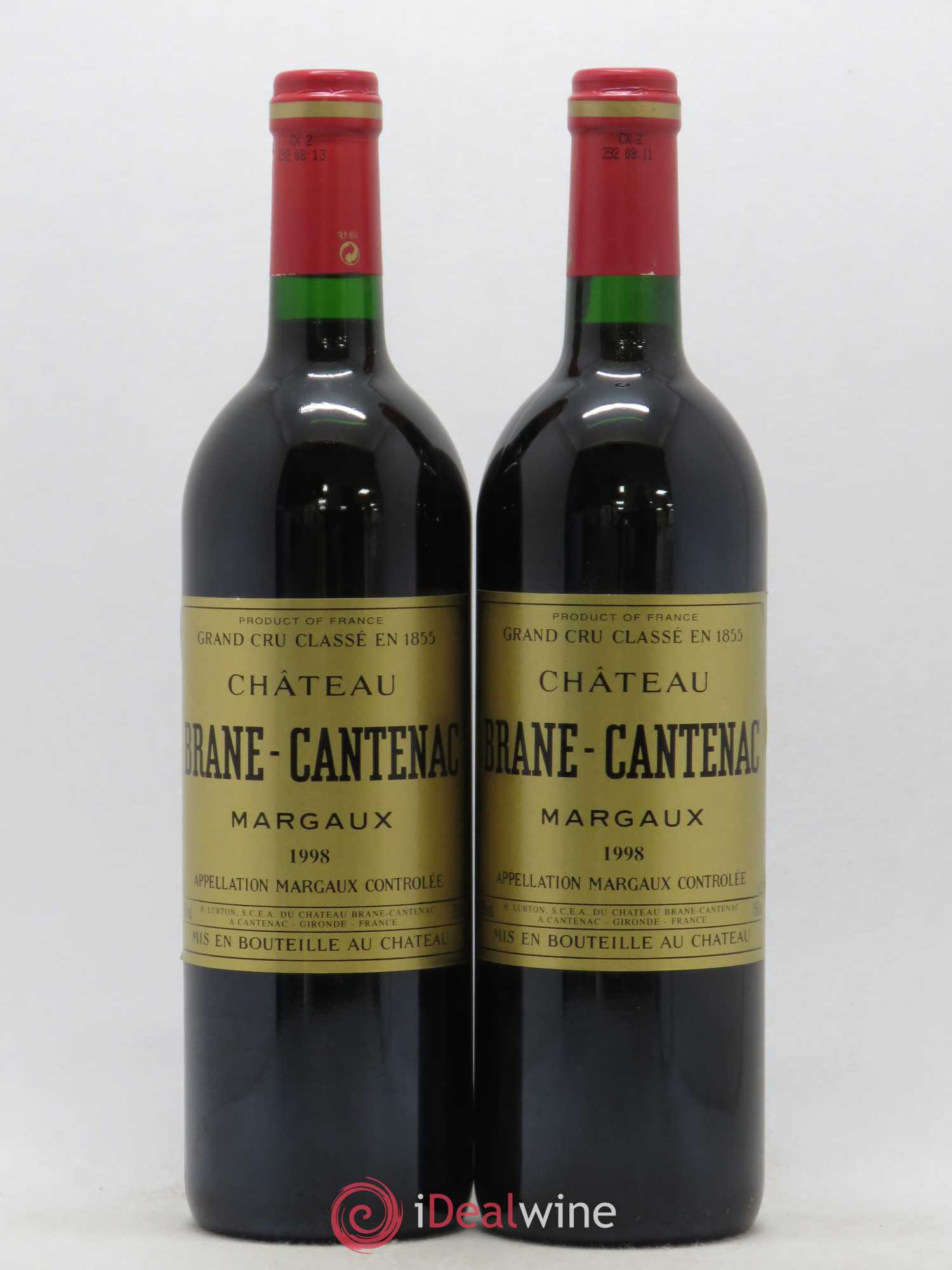 Château Brane Cantenac 2ème Grand Cru Classé 1998 - Lot de 2 bouteilles - 0
