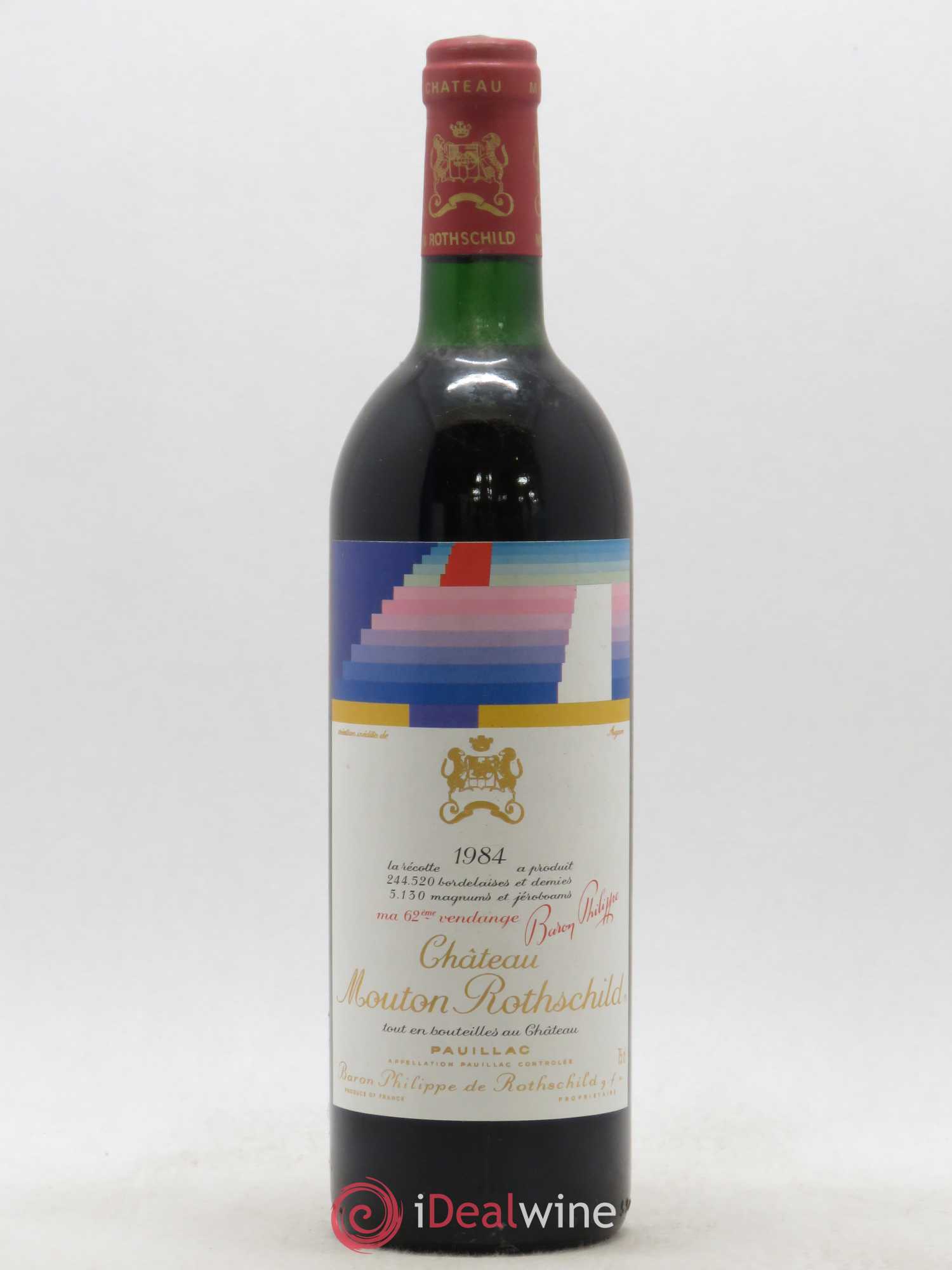 Château Mouton Rothschild 1er Grand Cru Classé 1984 - Lot de 1 bouteille - 0