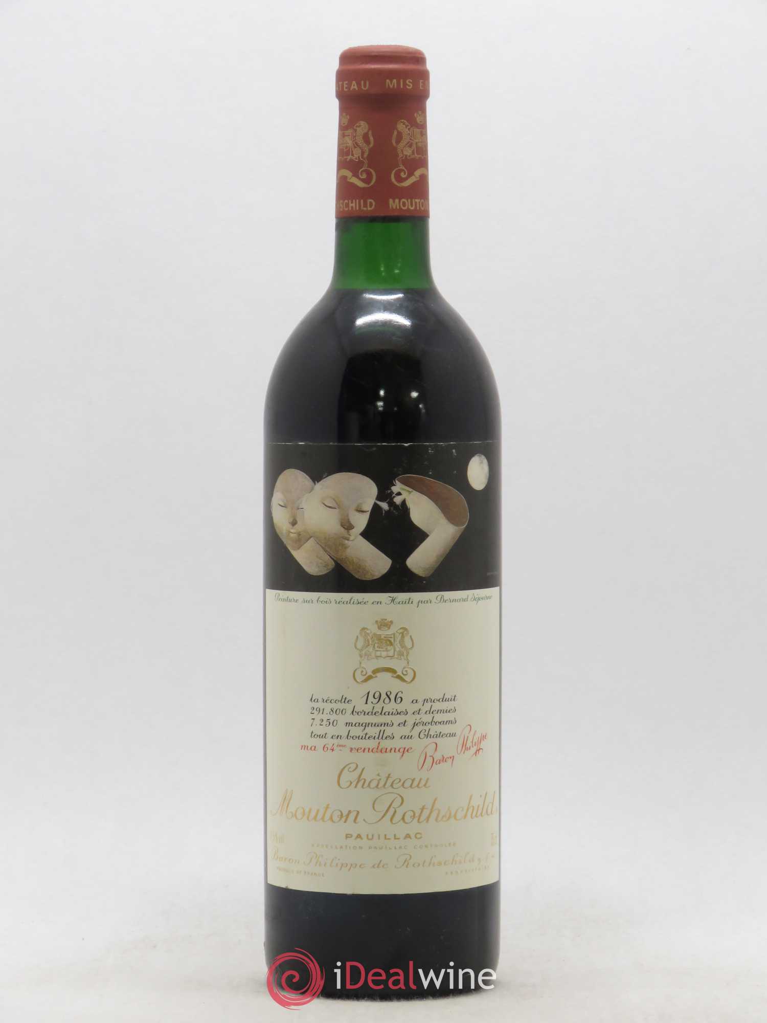 Château Mouton Rothschild 1er Grand Cru Classé 1986 - Lot de 1 bouteille - 0