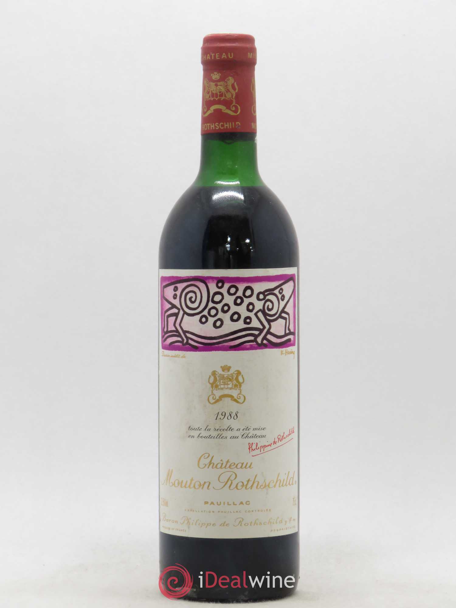 Château Mouton Rothschild 1er Grand Cru Classé 1988 - Lot de 1 bouteille - 0