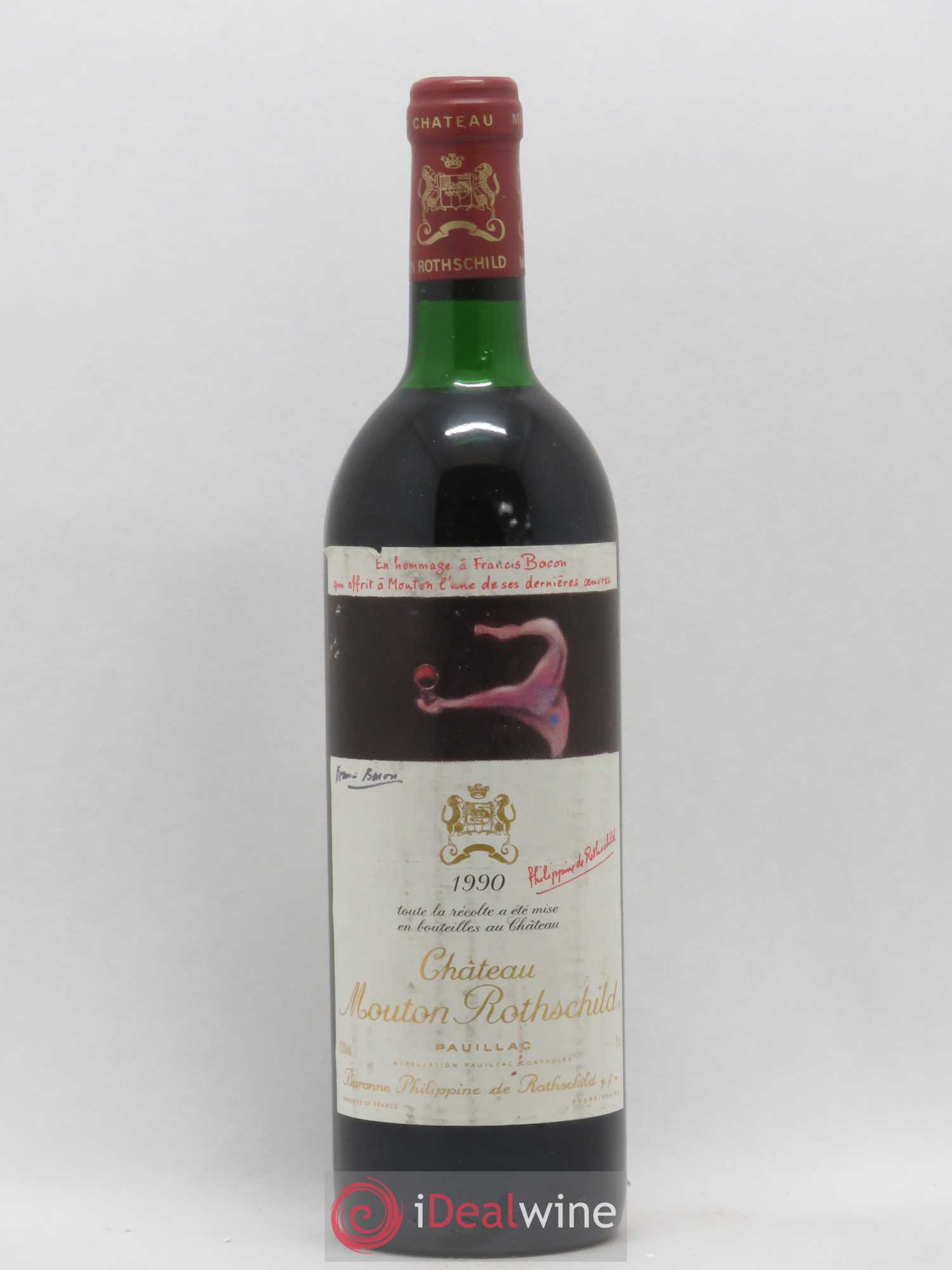 Château Mouton Rothschild 1er Grand Cru Classé 1990 - Lot de 1 bouteille - 0