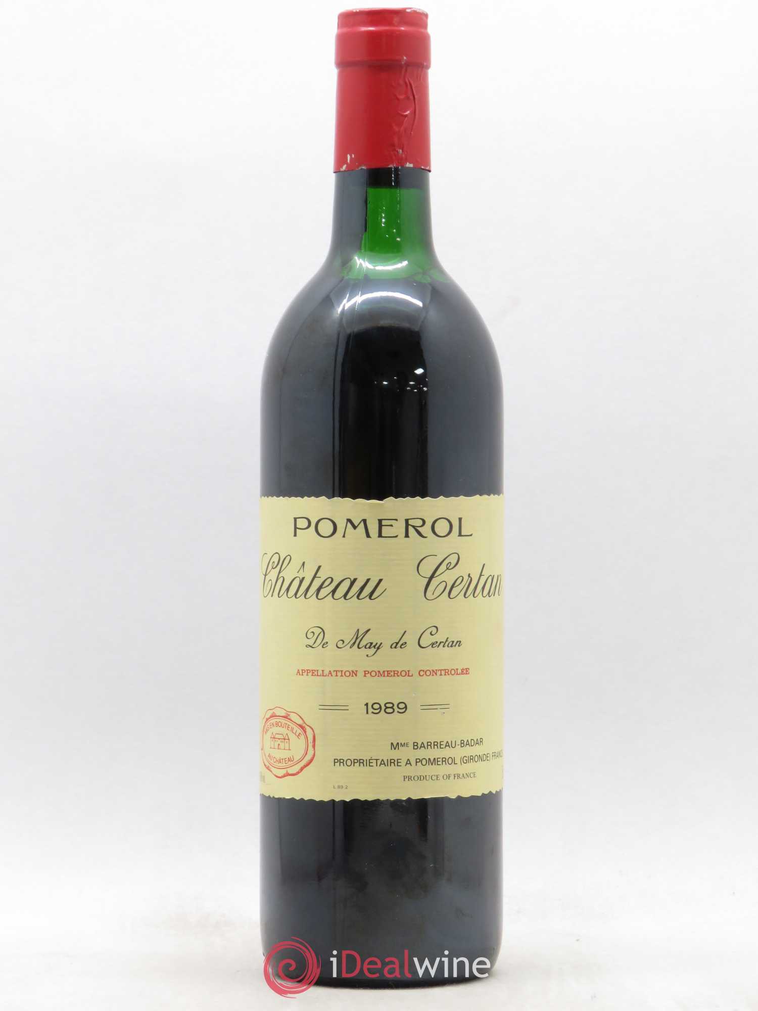 Château Certan de May 1989 - Lot de 1 bouteille - 0