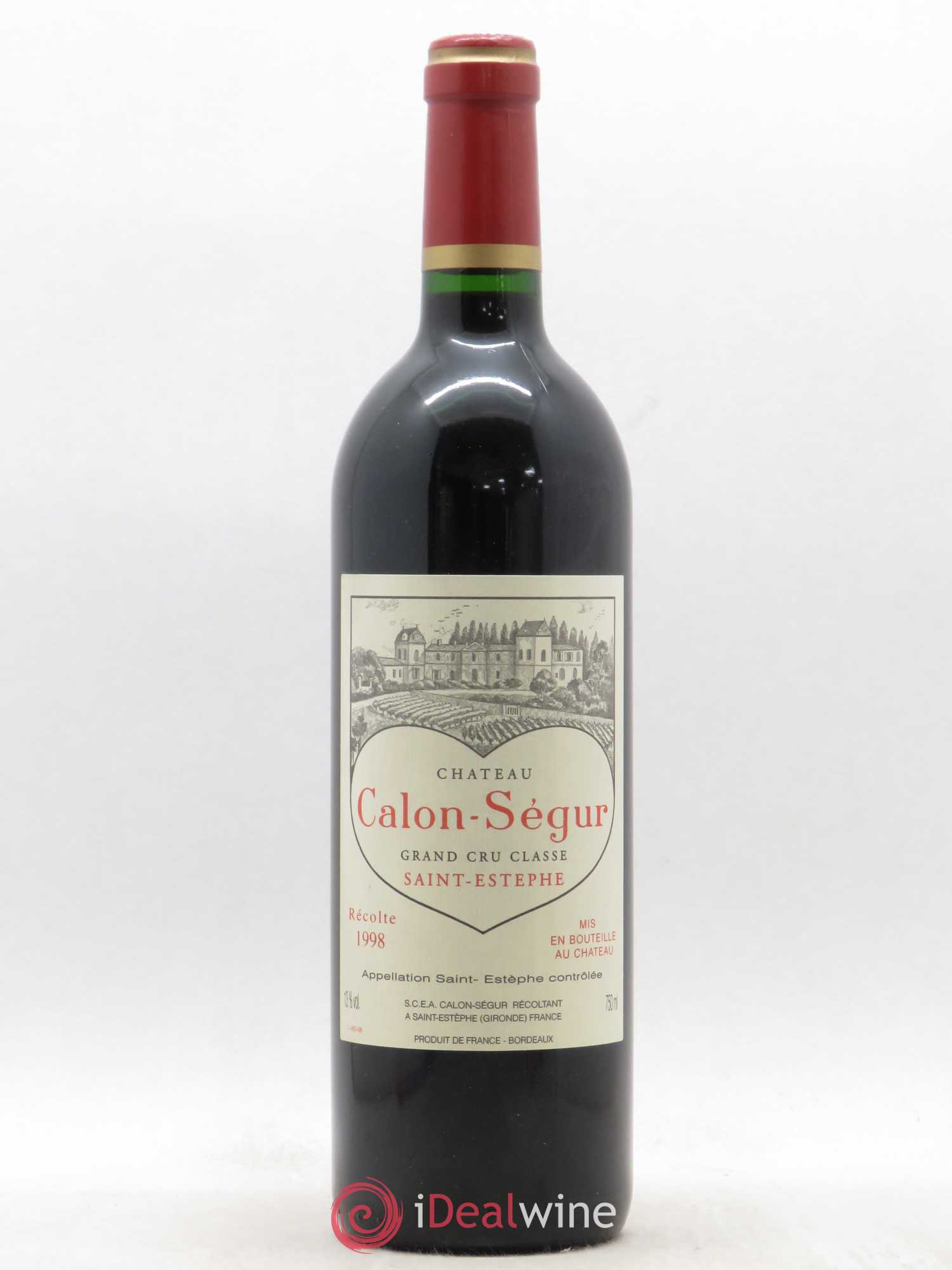 Château Calon Ségur 3ème Grand Cru Classé 1998 - Lot de 1 bouteille - 0