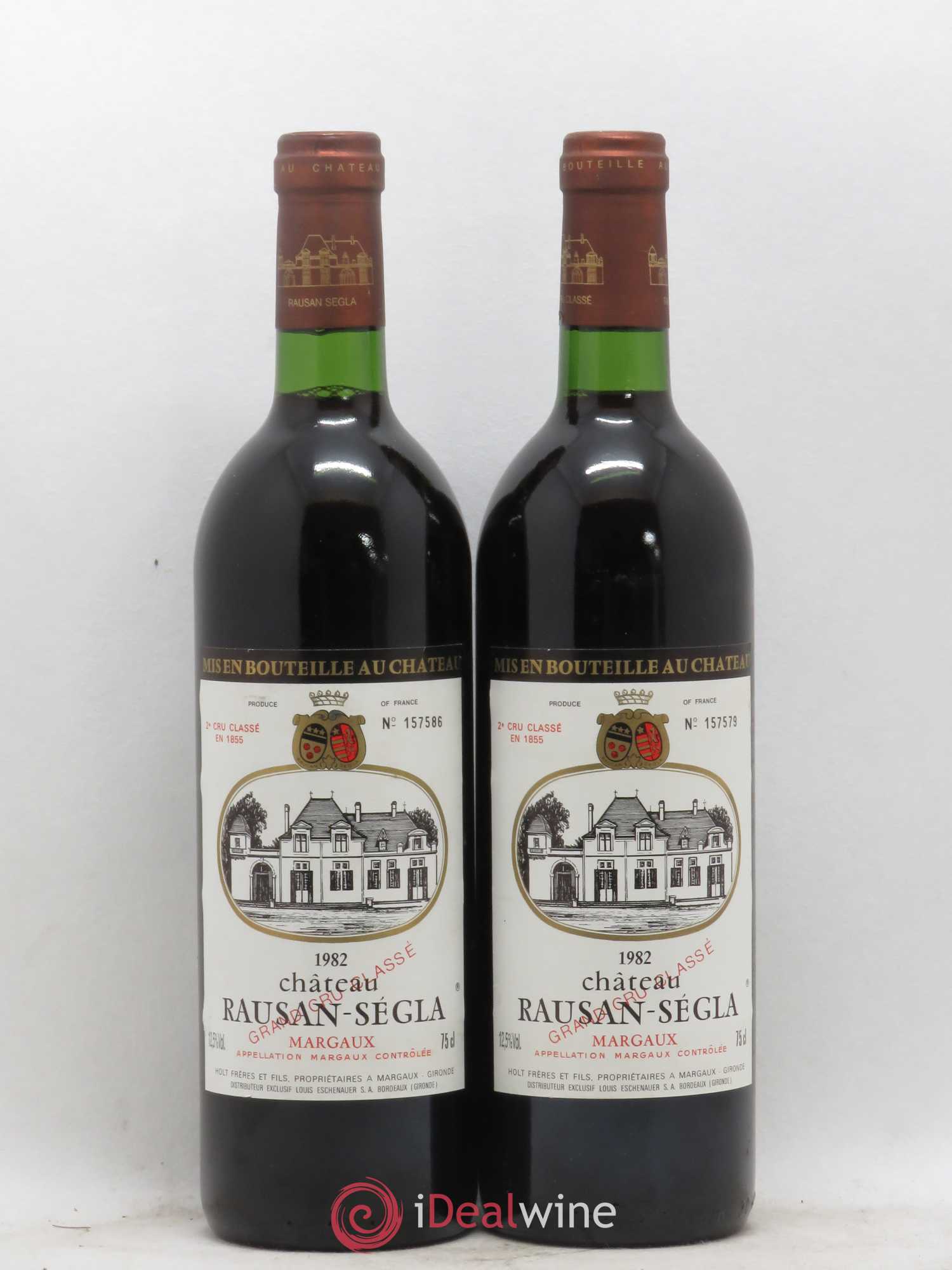 Château Rauzan Ségla Grand Cru Classé 1982 - Lot de 2 bouteilles - 0