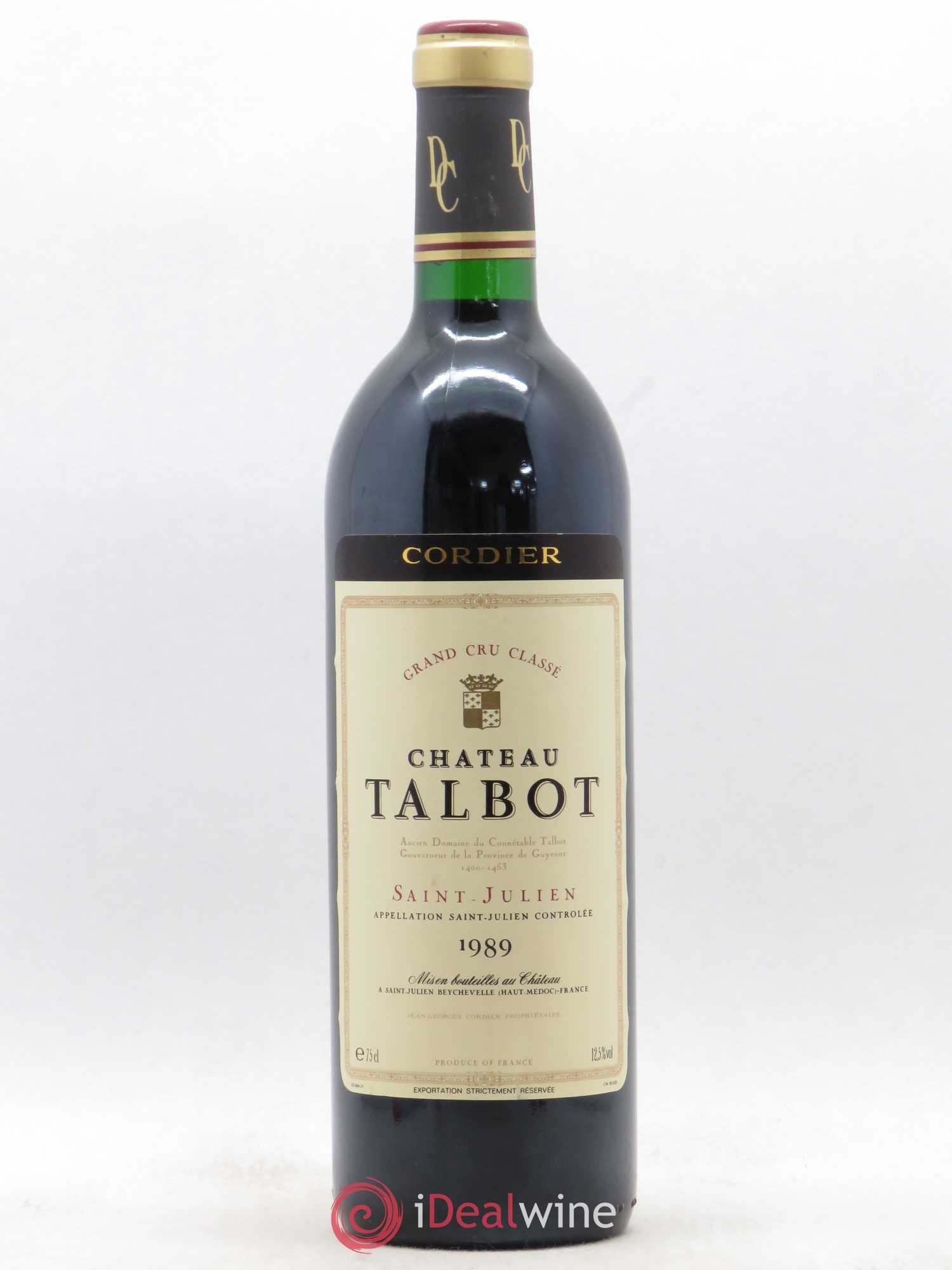 Château Talbot 4ème Grand Cru Classé 1989 - Lot de 1 bouteille - 0