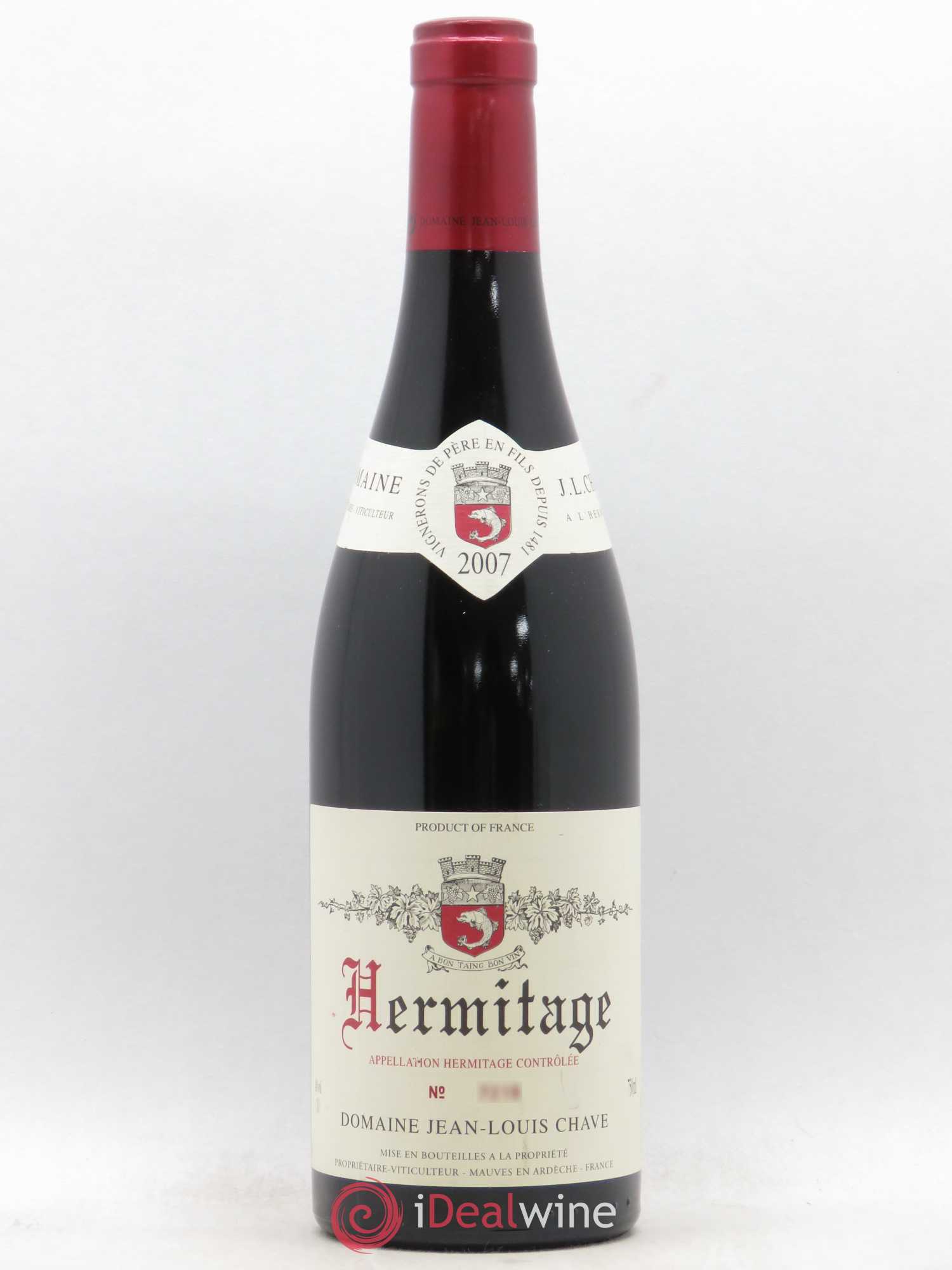 Hermitage Jean-Louis Chave 2007 - Lot de 1 bouteille - 0