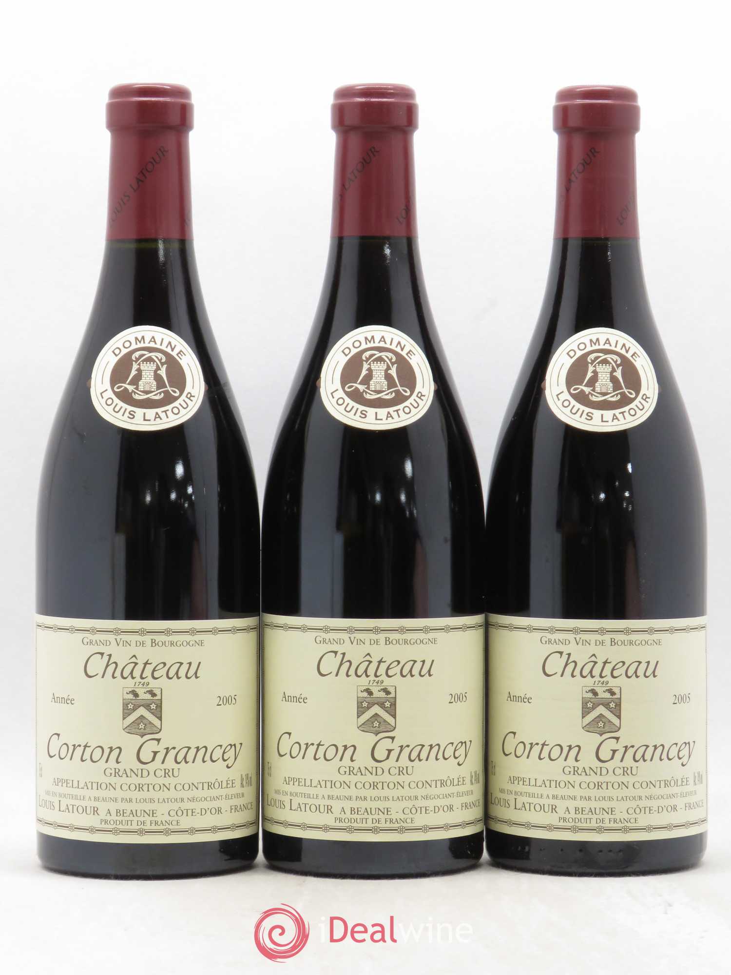 Corton Grand Cru Château Corton Grancey Louis Latour 2005 - Lot de 3 bouteilles - 0
