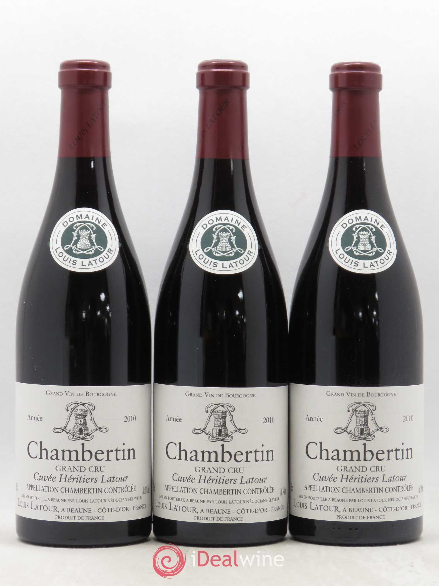 Chambertin Grand Cru Cuvee Heritiers Latour - Louis Latour 2010 - Posten von 6 Flaschen - 1