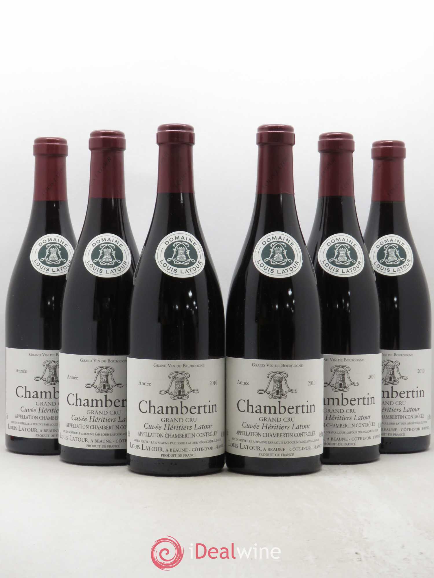 Chambertin Grand Cru Cuvee Heritiers Latour - Louis Latour 2010 - Posten von 6 Flaschen - 0
