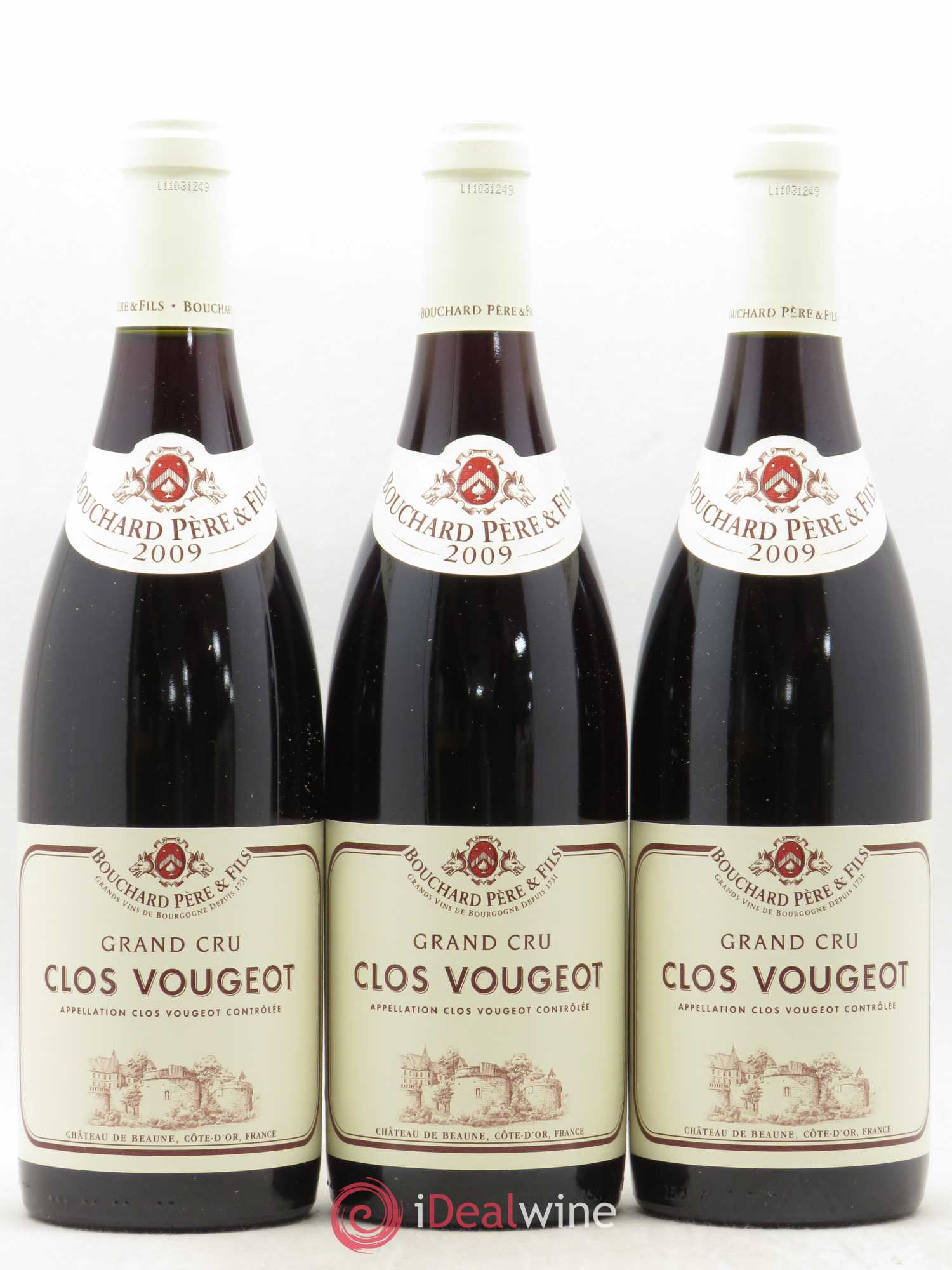 Clos de Vougeot Grand Cru Bouchard Père & Fils 2009 - Lot de 3 bouteilles - 0