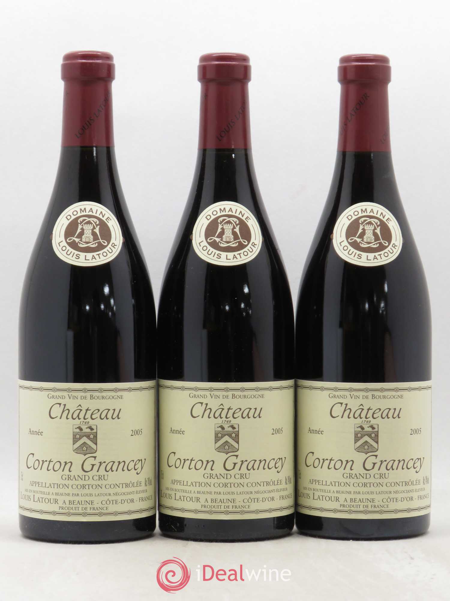 Corton Grand Cru Château Corton Grancey Louis Latour 2005 - Lot de 3 bouteilles - 0