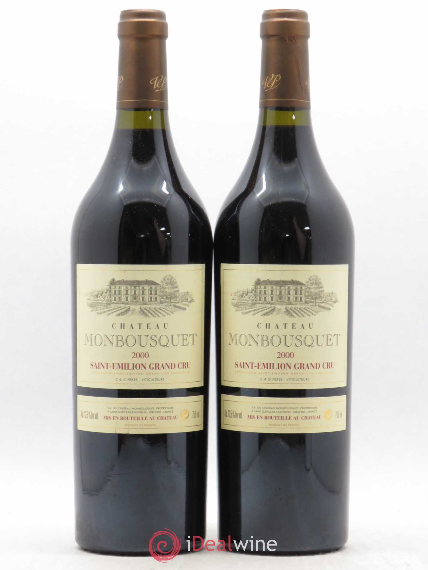 Château Monbousquet Grand Cru Classé 2000 - Lot de 2 bouteilles - 0