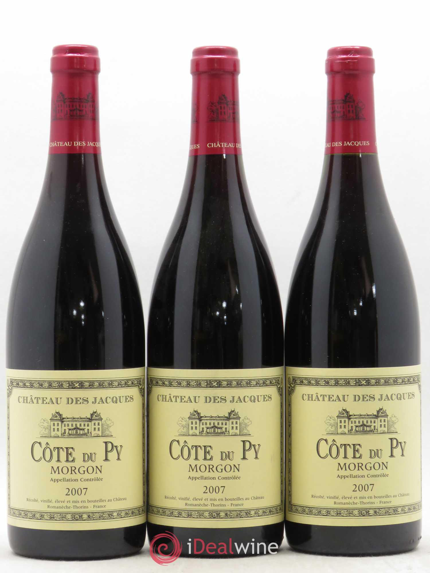 Morgon Côte du Py - Château des Jacques - Louis Jadot (sans prix de réserve) 2007 - Posten von 3 Flaschen - 0