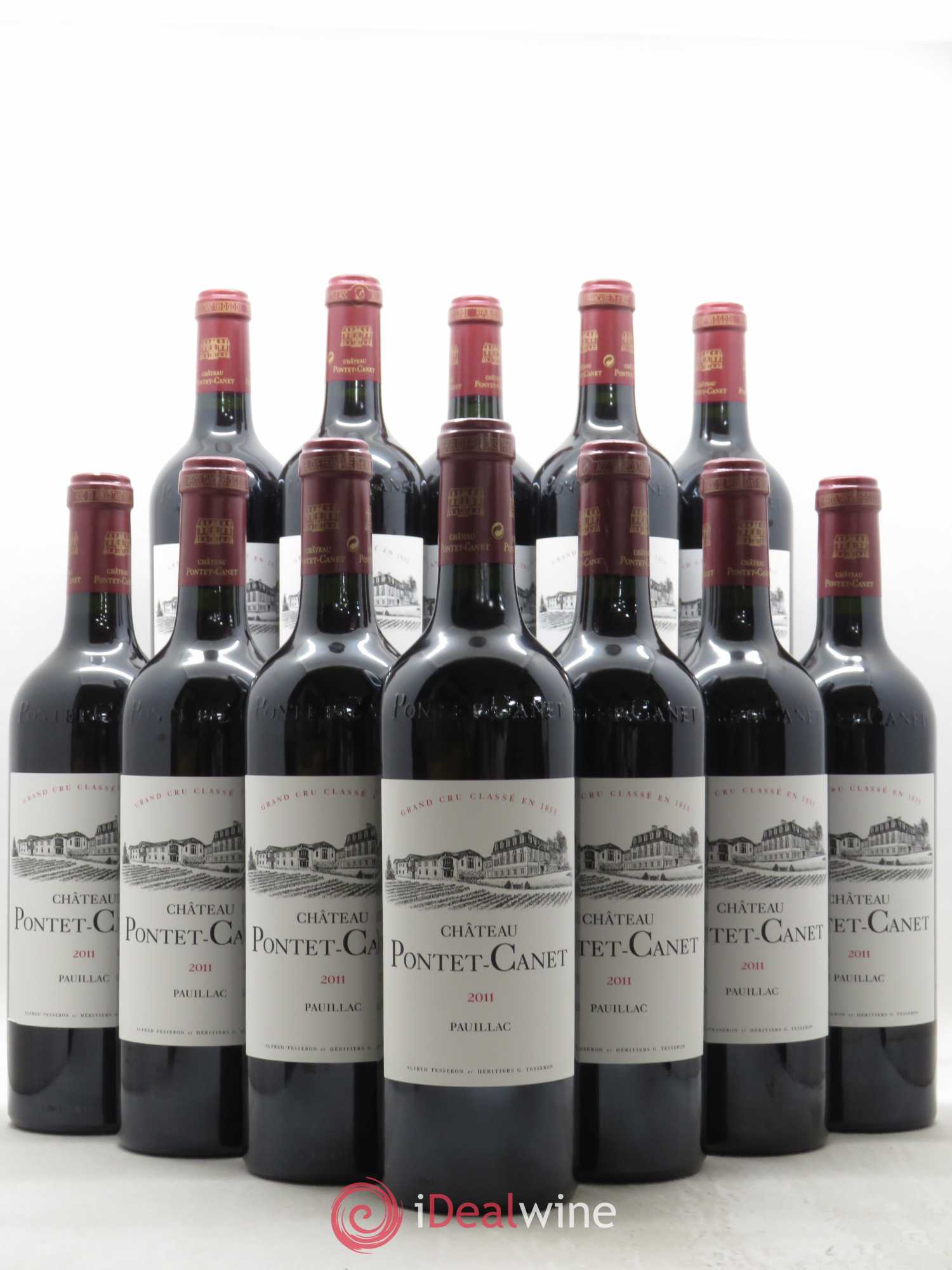 Château Pontet Canet 5ème Grand Cru Classé 2011 - Lot de 12 bouteilles - 0