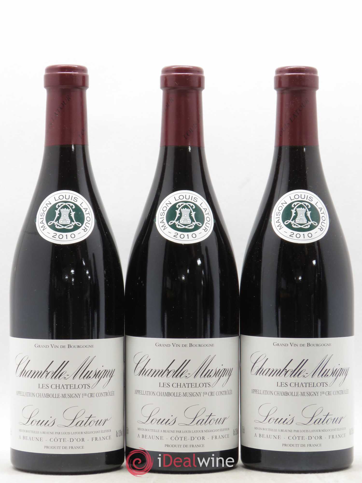 Chambolle-Musigny 1er Cru Les Chatelots Louis Latour 2010 - Posten von 12 Flaschen - 2