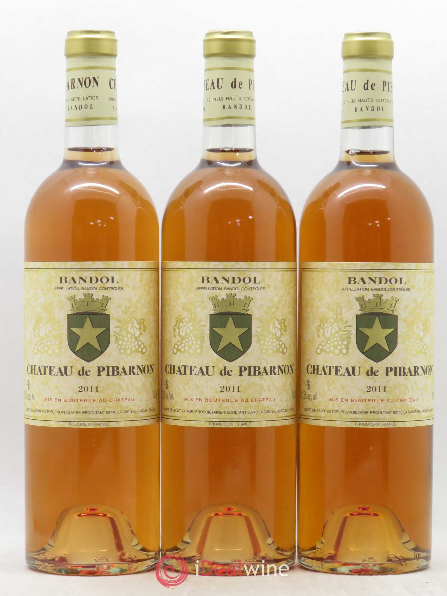 Bandol Château de Pibarnon Comte de Saint-Victor 2011 - Lot de 3 bouteilles - 0