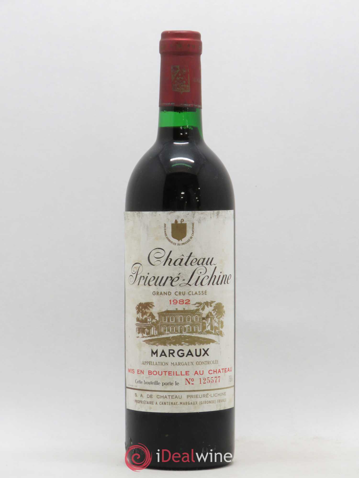 Château Prieuré Lichine 4ème Grand Cru Classé 1982 - Lot de 1 bouteille - 0