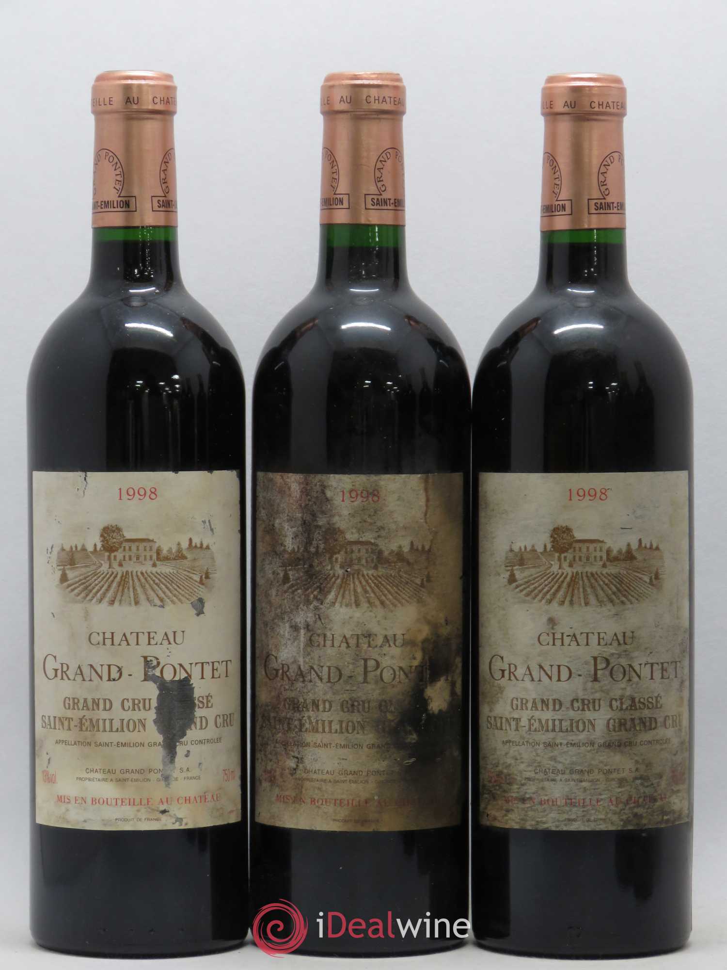 Château Grand Pontet Grand Cru Classé 1998 - Lot de 6 bouteilles - 1