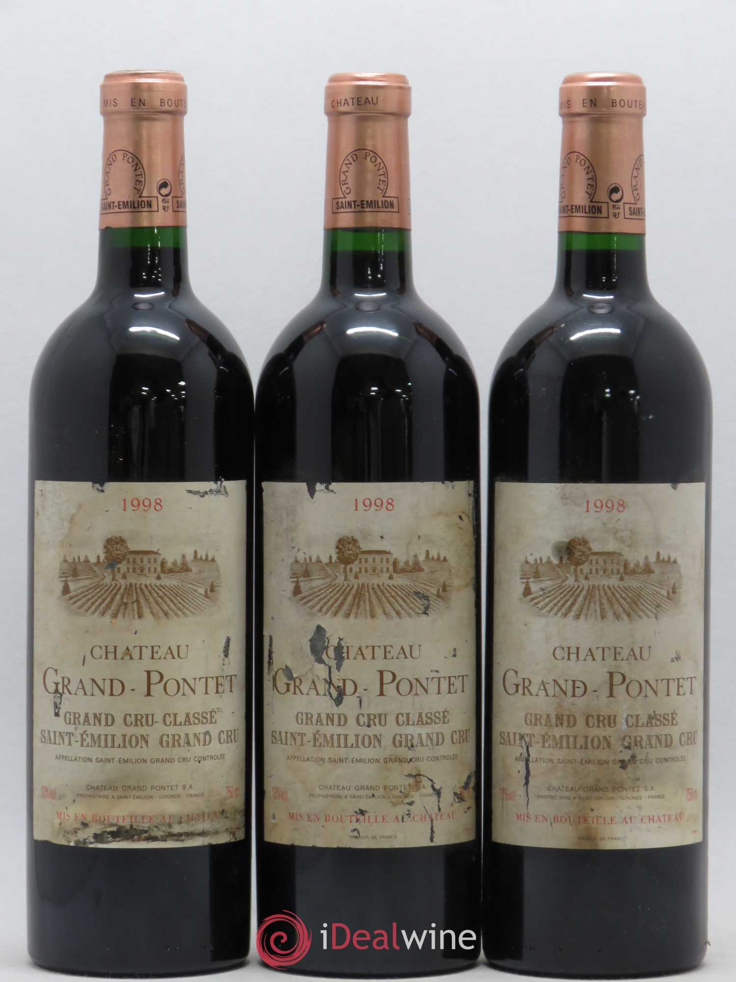 Château Grand Pontet Grand Cru Classé 1998 - Lot de 6 bouteilles - 2