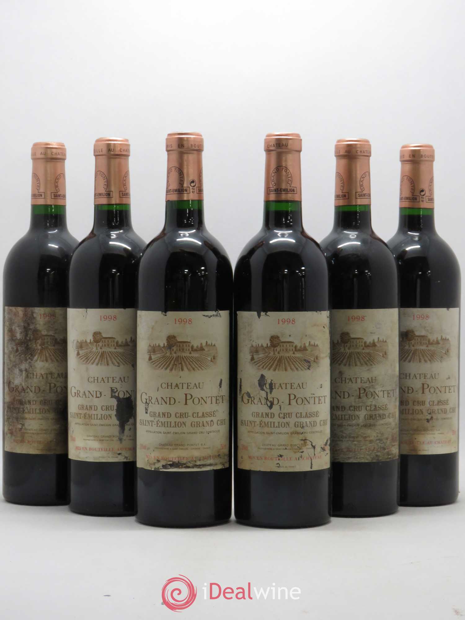Château Grand Pontet Grand Cru Classé 1998 - Lot de 6 bouteilles - 0