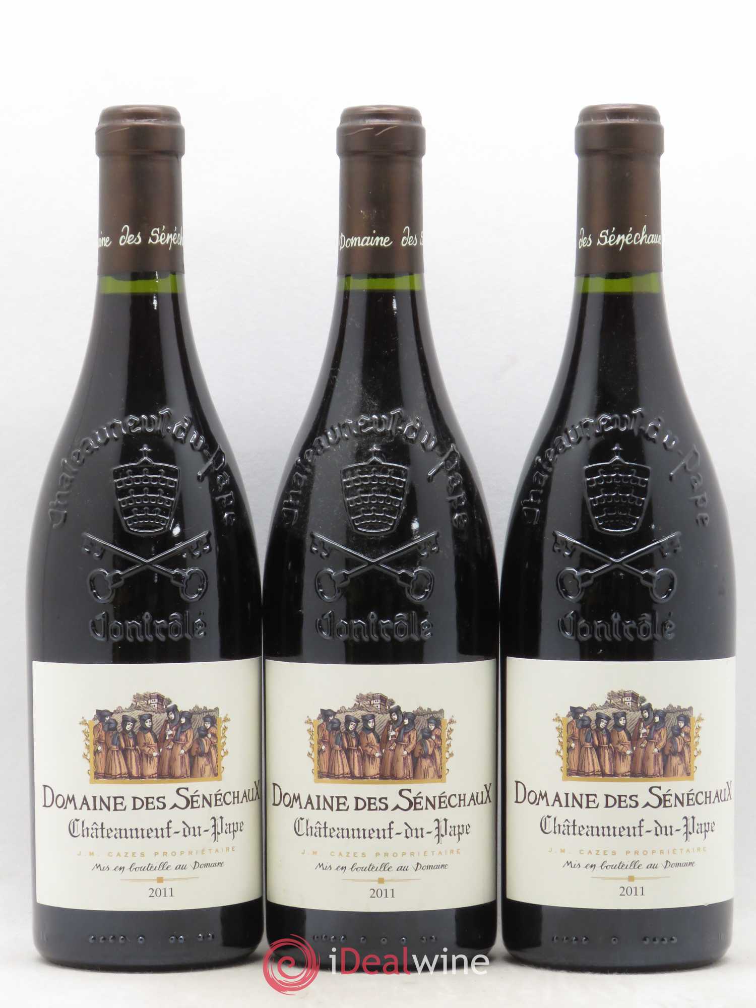 Châteauneuf-du-Pape Sénéchaux (Domaine des) Famille J-M. Cazès 2011 - Lot de 3 bouteilles - 0