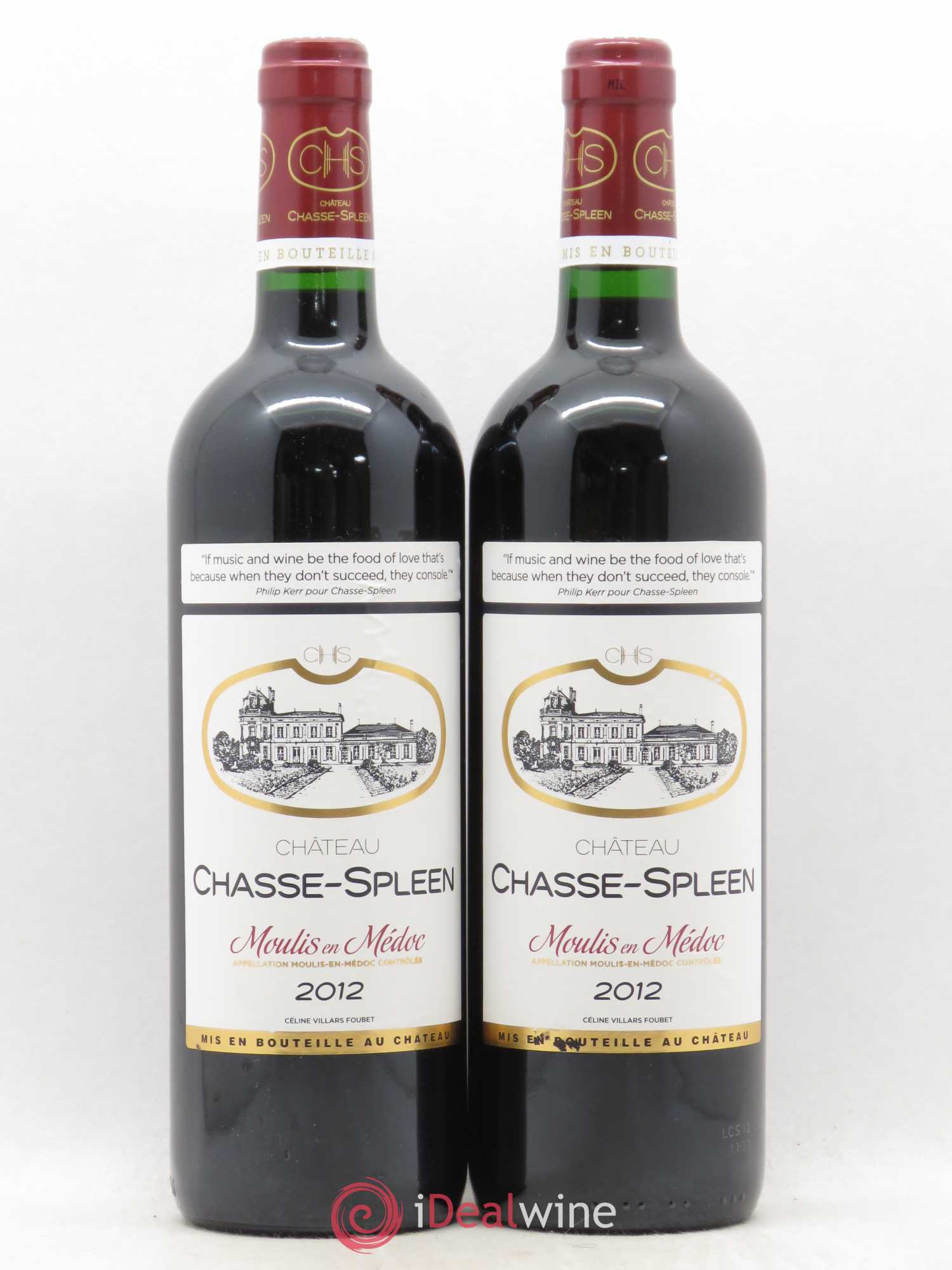 Château Chasse Spleen 2012 - Lot de 2 bouteilles - 0