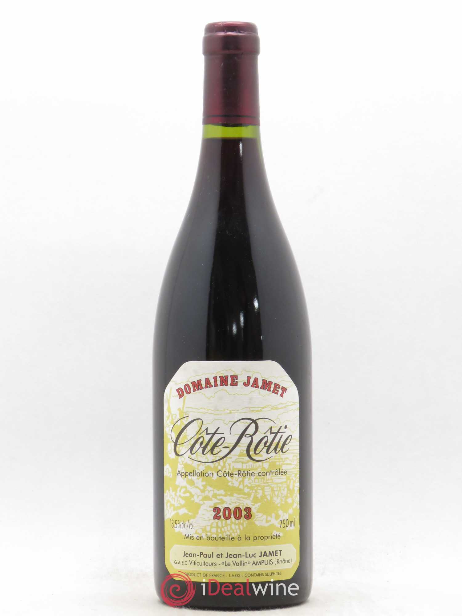 Côte-Rôtie Jamet (Domaine) 2003 - Lot de 1 bouteille - 0