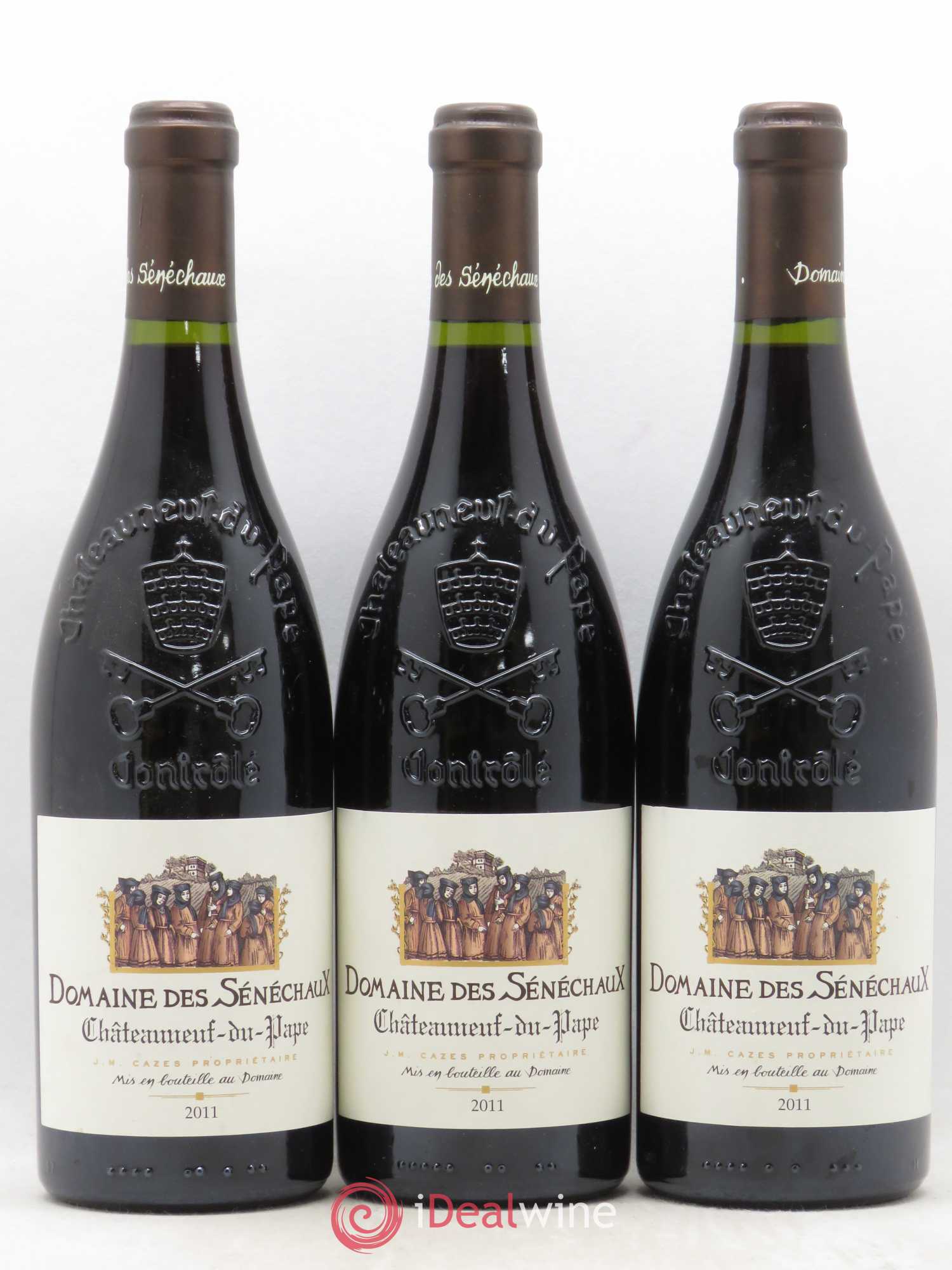 Châteauneuf-du-Pape Sénéchaux (Domaine des) Famille J-M. Cazès 2011 - Lot de 3 bouteilles - 0