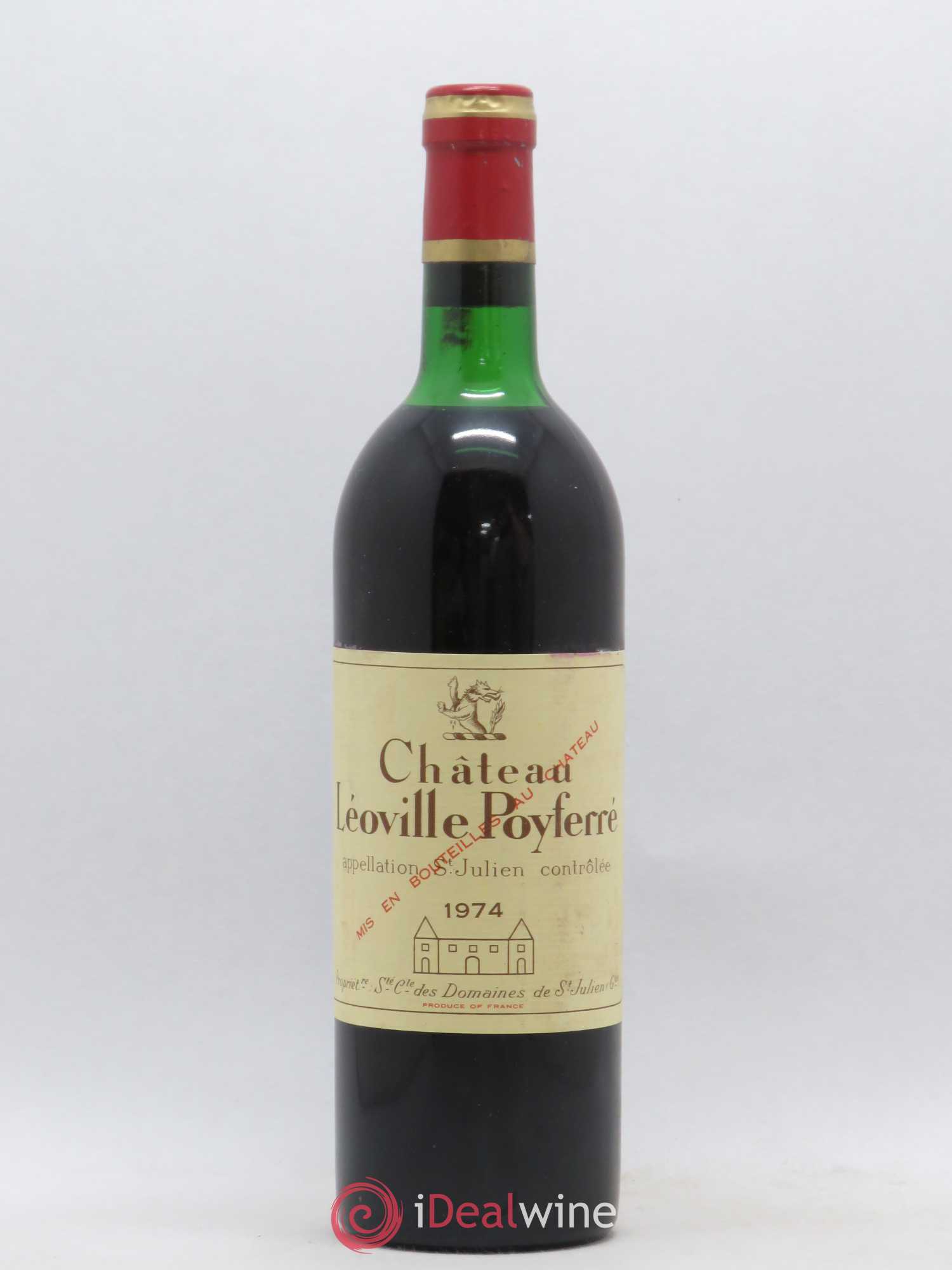Château Léoville Poyferré 2ème Grand Cru Classé 1974 - Lot de 1 bouteille - 0