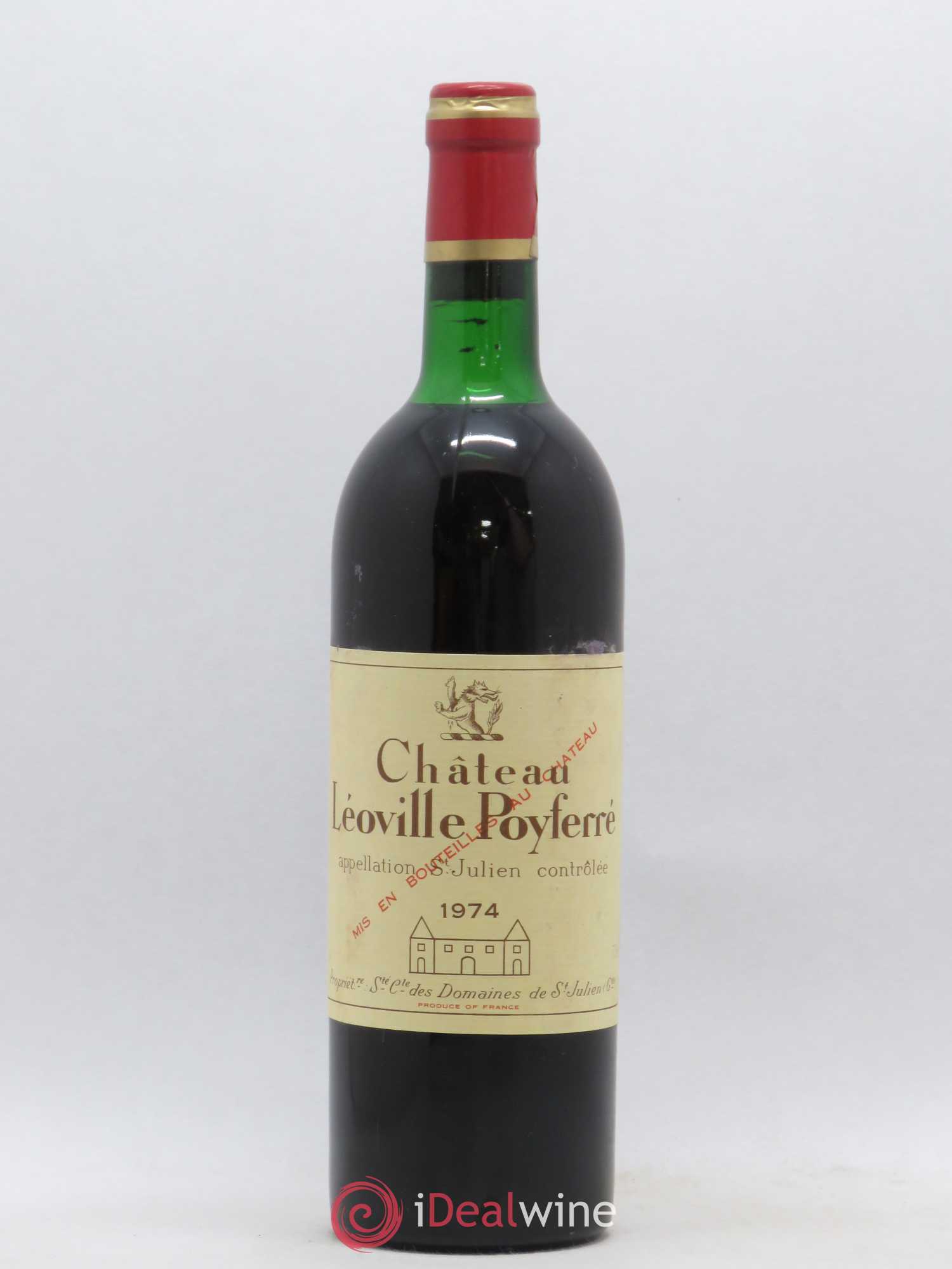 Château Léoville Poyferré 2ème Grand Cru Classé 1974 - Posten von 1 Flasche - 0