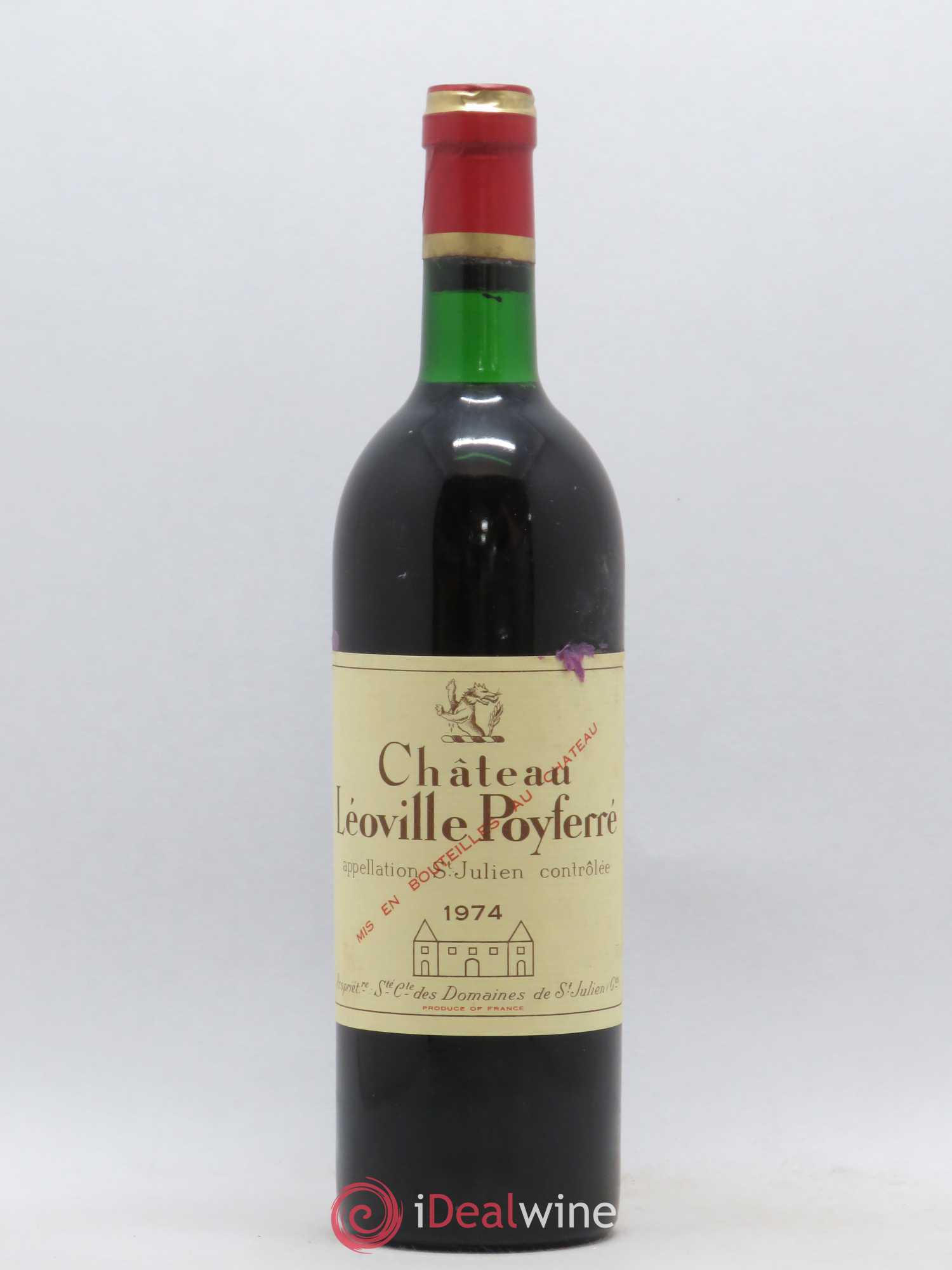 Château Léoville Poyferré 2ème Grand Cru Classé 1974 - Lot de 1 bouteille - 0