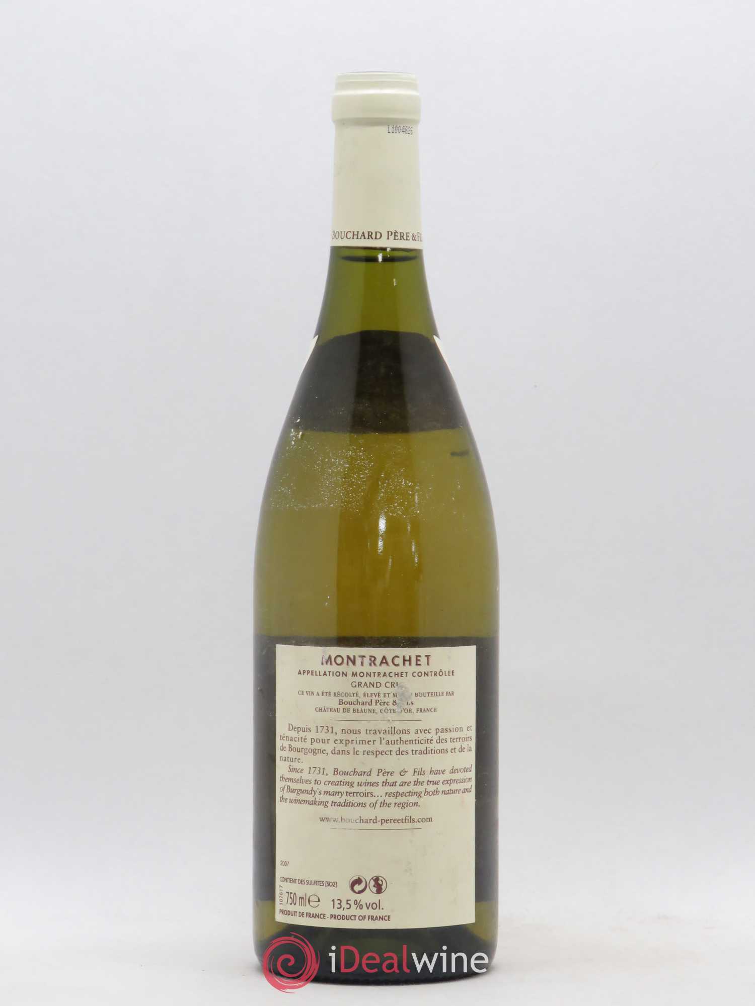 Montrachet Grand Cru Bouchard Père & Fils 2007 - Lot de 1 bouteille - 1