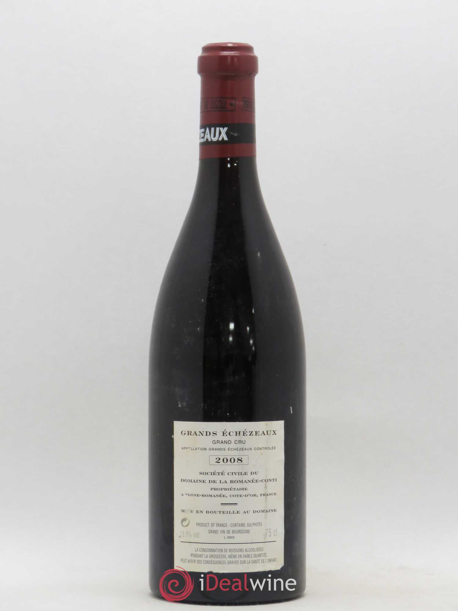 Grands-Echezeaux Grand Cru Domaine de la Romanée-Conti 2008 - Lot de 1 bouteille - 1