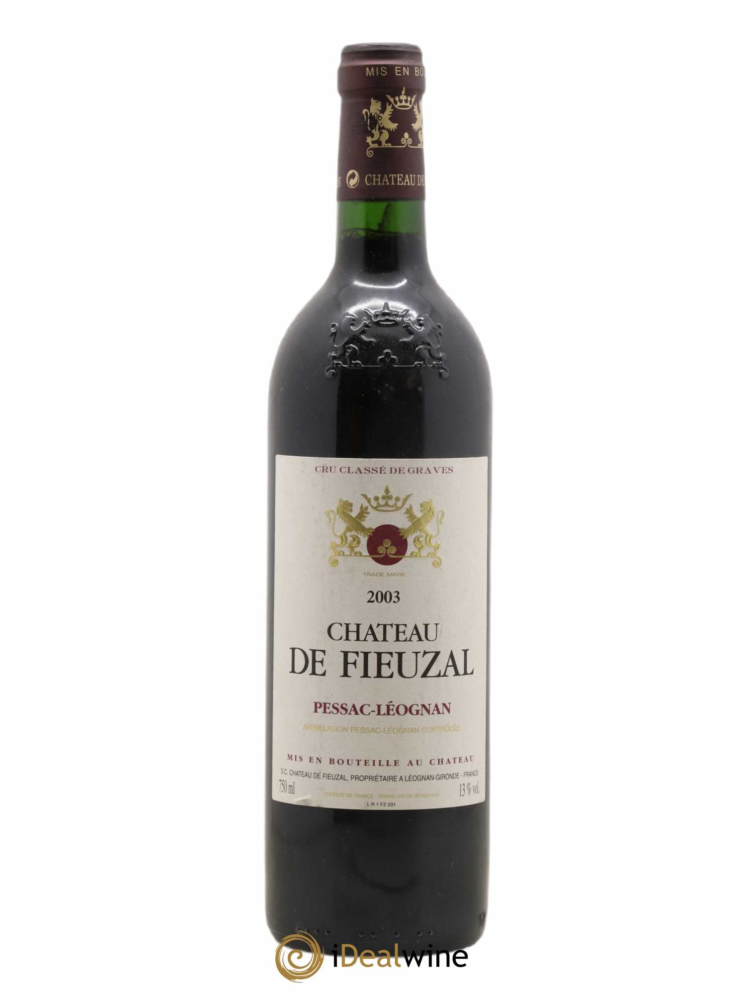 Château de Fieuzal Cru Classé de Graves 2003 - Lot de 1 bouteille - 0