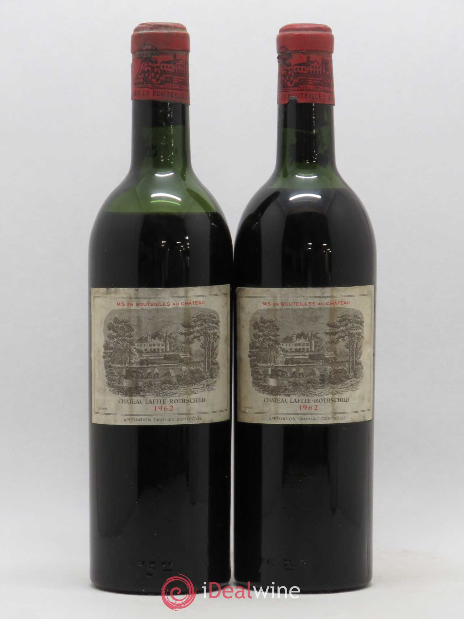 Château Lafite Rothschild 1er Grand Cru Classé 1962 - Lot de 2 bouteilles - 0
