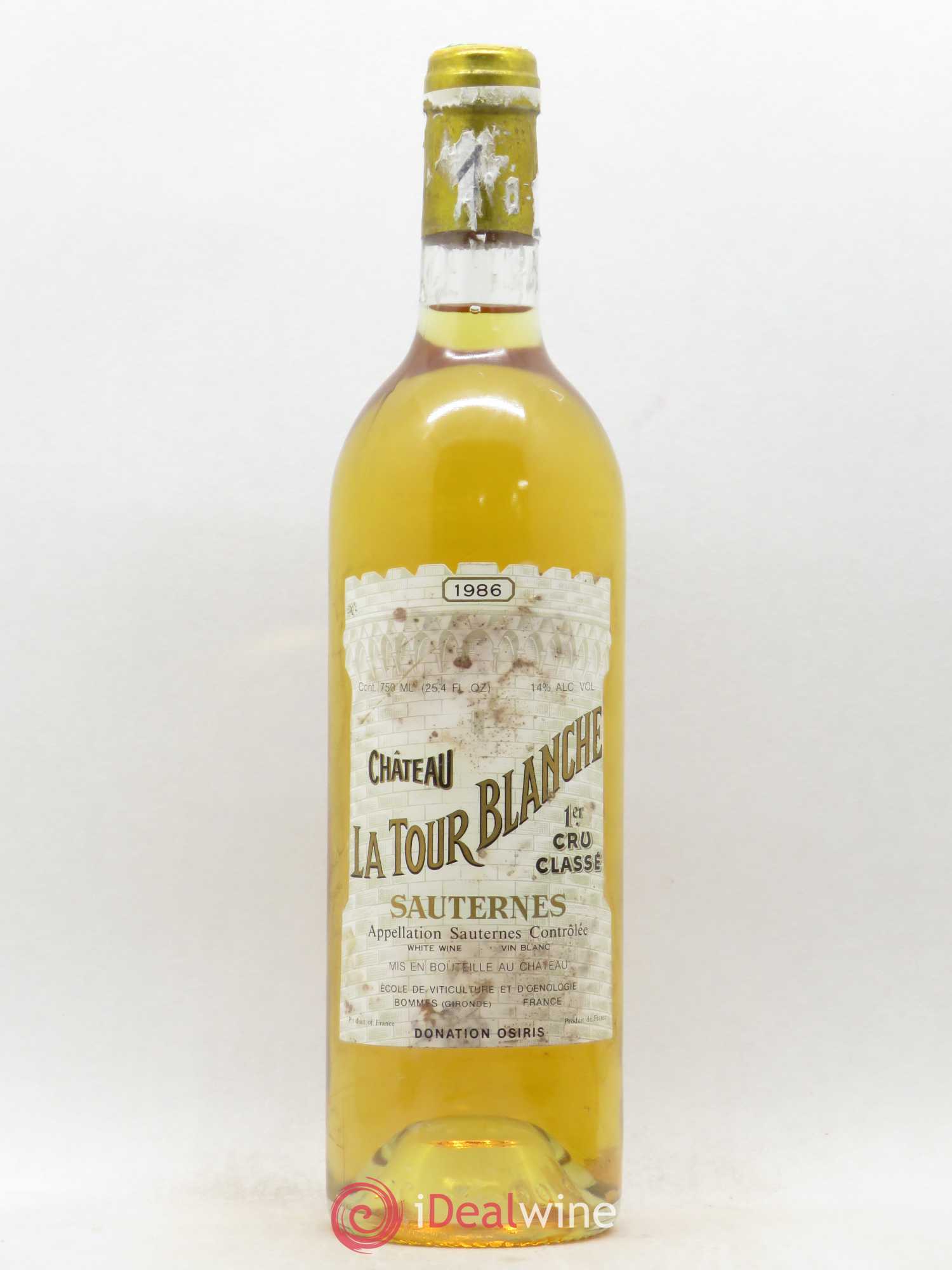 Château la Tour Blanche 1er Grand Cru Classé 1986 - Lotto di 1 bottiglia - 0