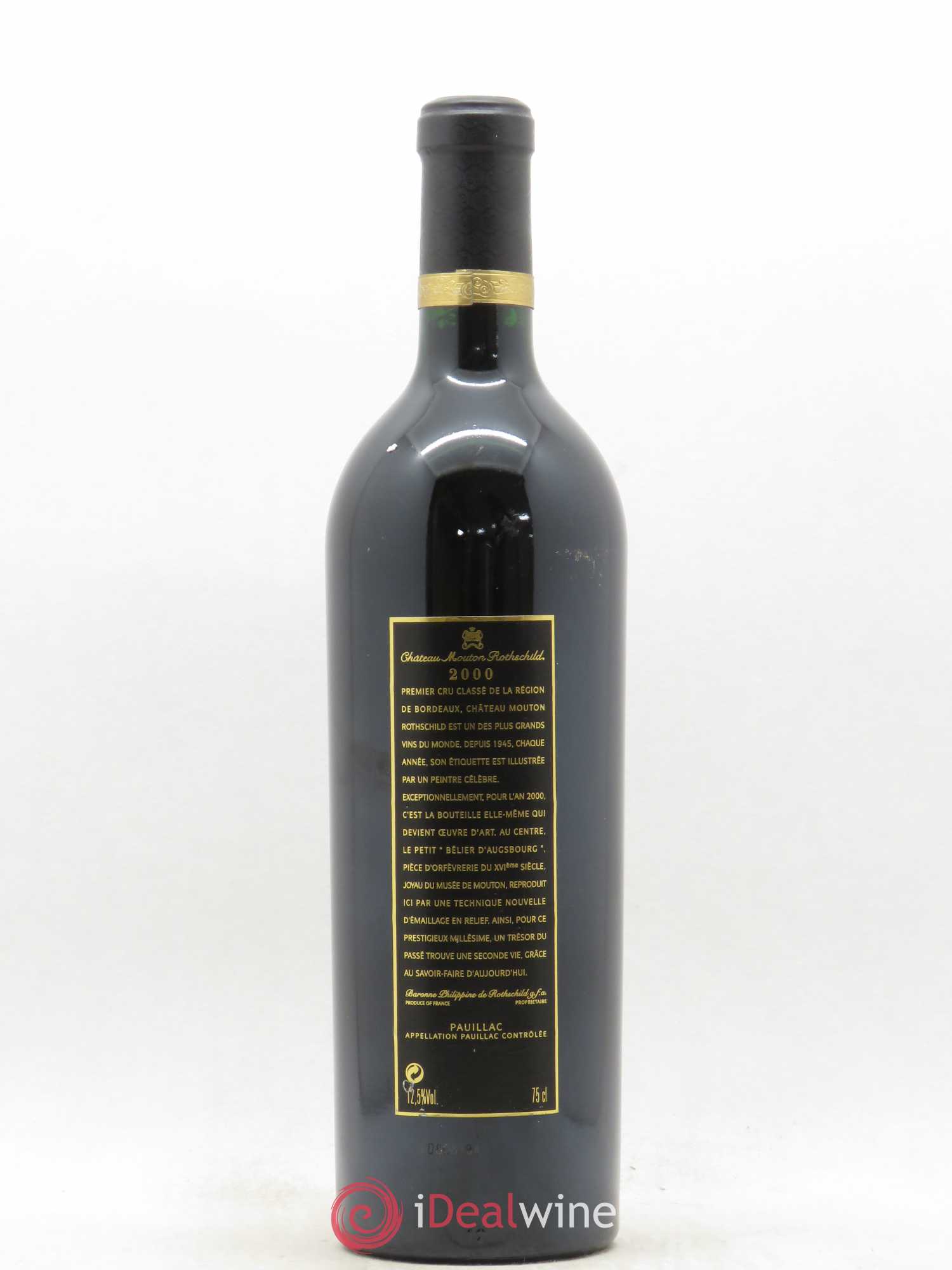 Château Mouton Rothschild 1er Grand Cru Classé 2000 - Lot de 1 bouteille - 1
