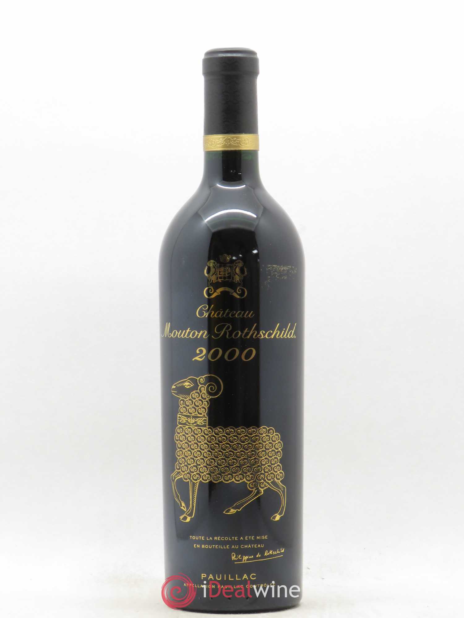 Château Mouton Rothschild 1er Grand Cru Classé 2000 - Lot de 1 bouteille - 0