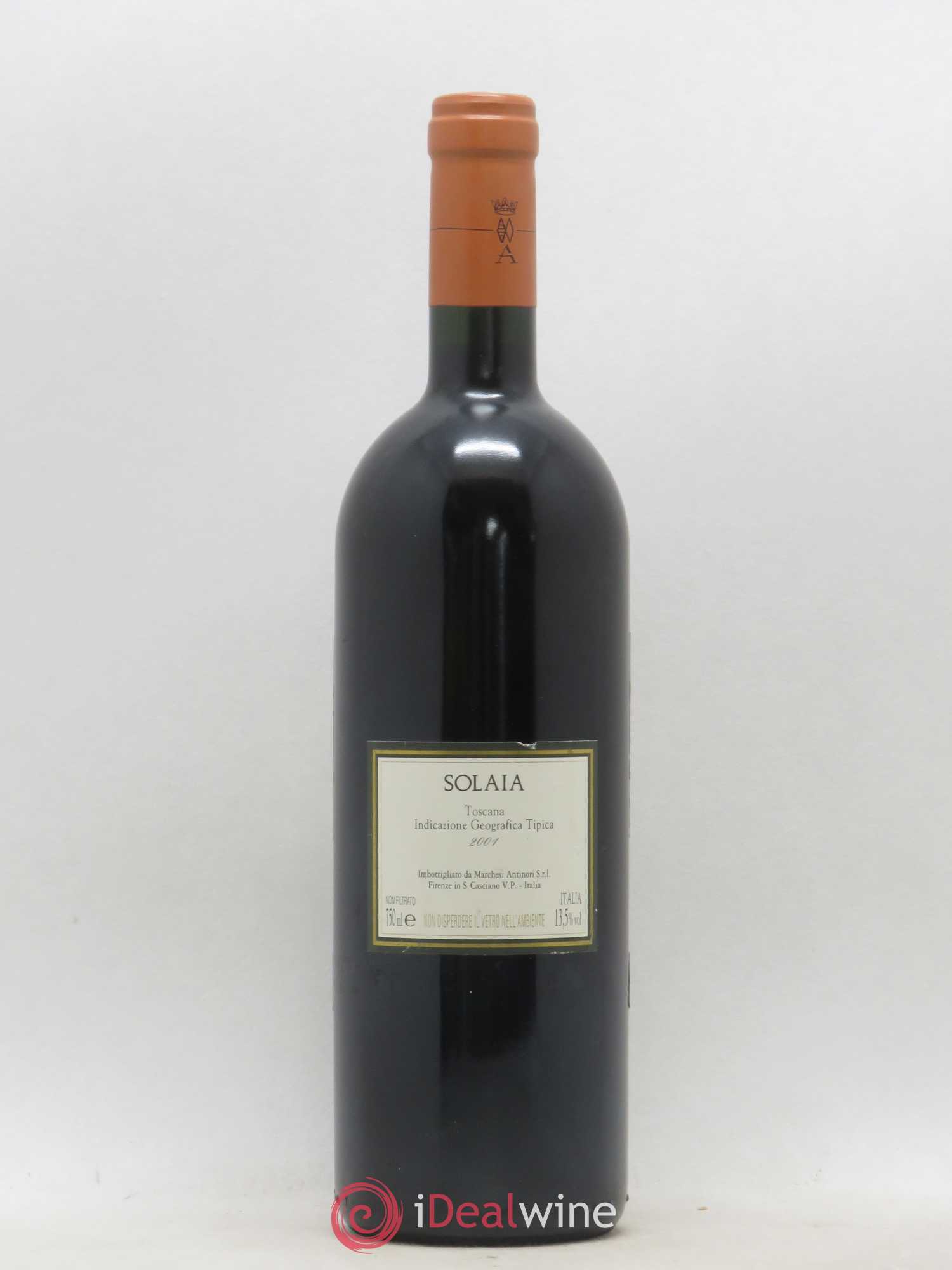 Toscana IGT Solaia Tenuta Tignanello - Marchesi Antinori 2001 - Lot de 1 bouteille - 1
