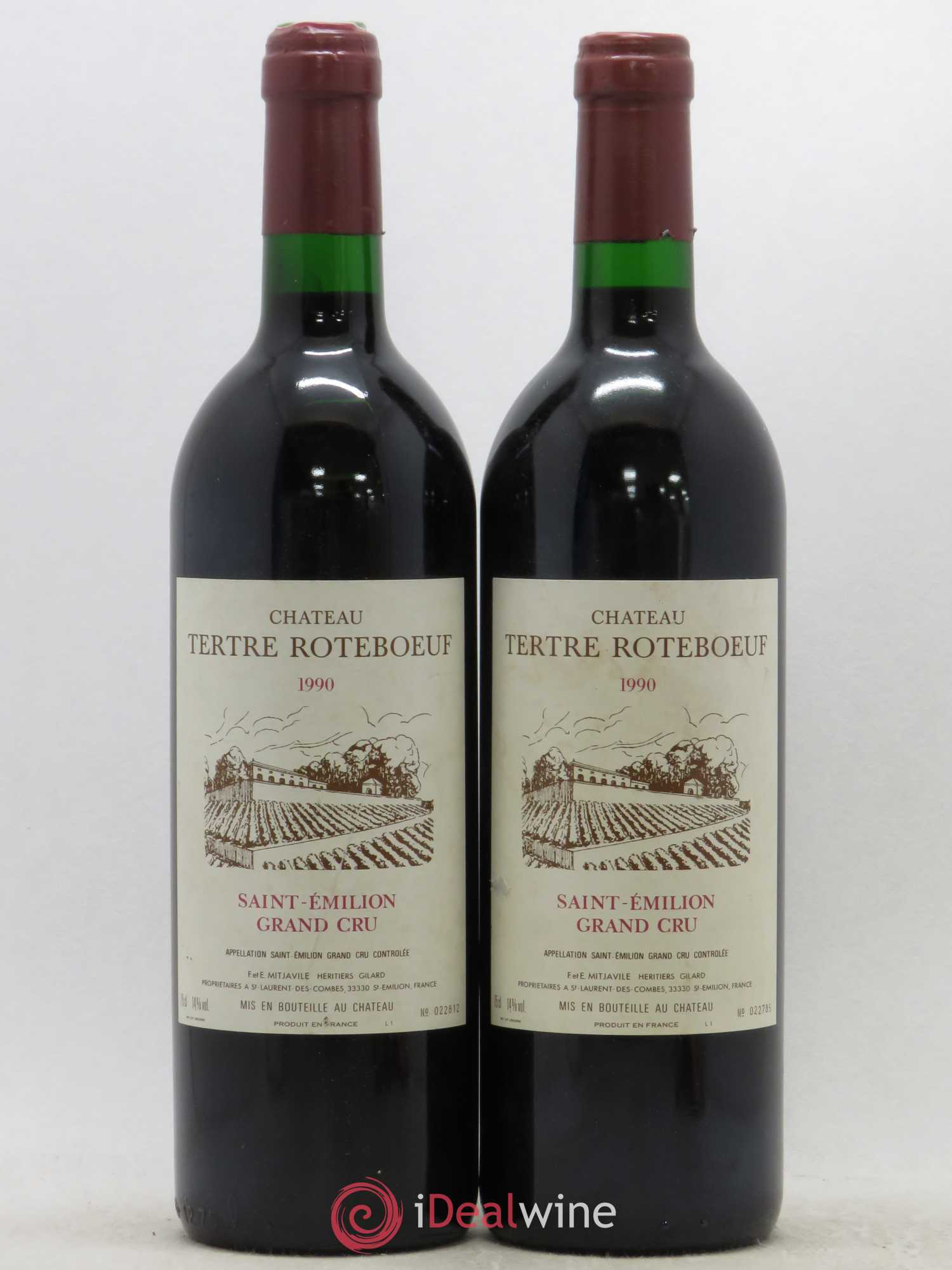 Château Tertre Roteboeuf 1990 - Lot de 2 bouteilles - 0