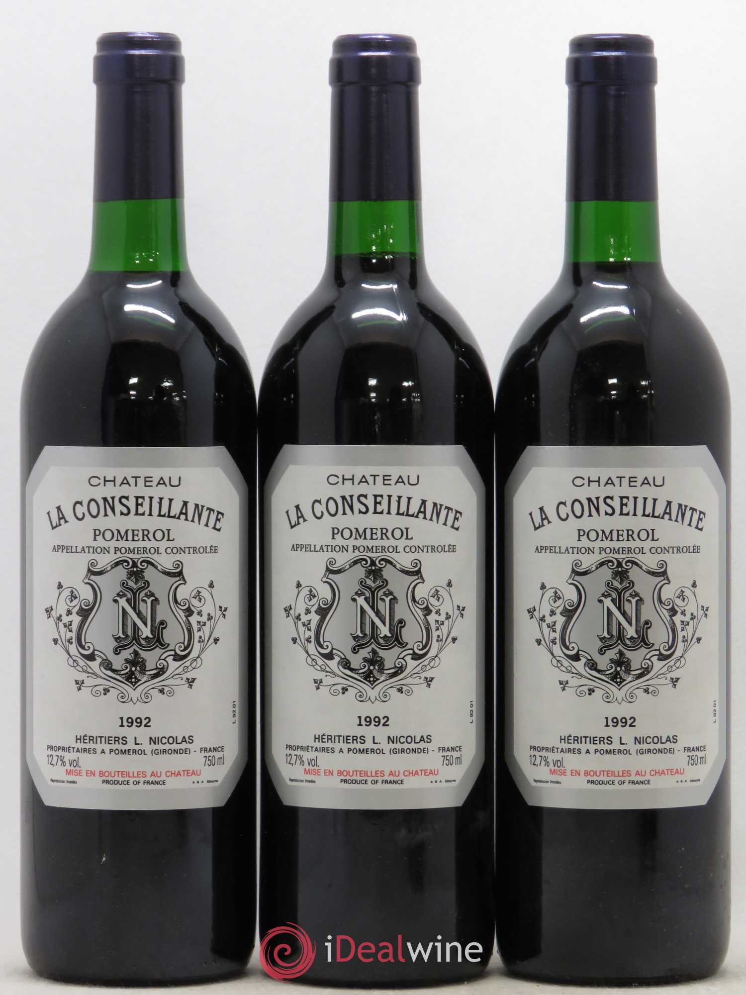 Château la Conseillante 1992 - Lot de 3 bouteilles - 0