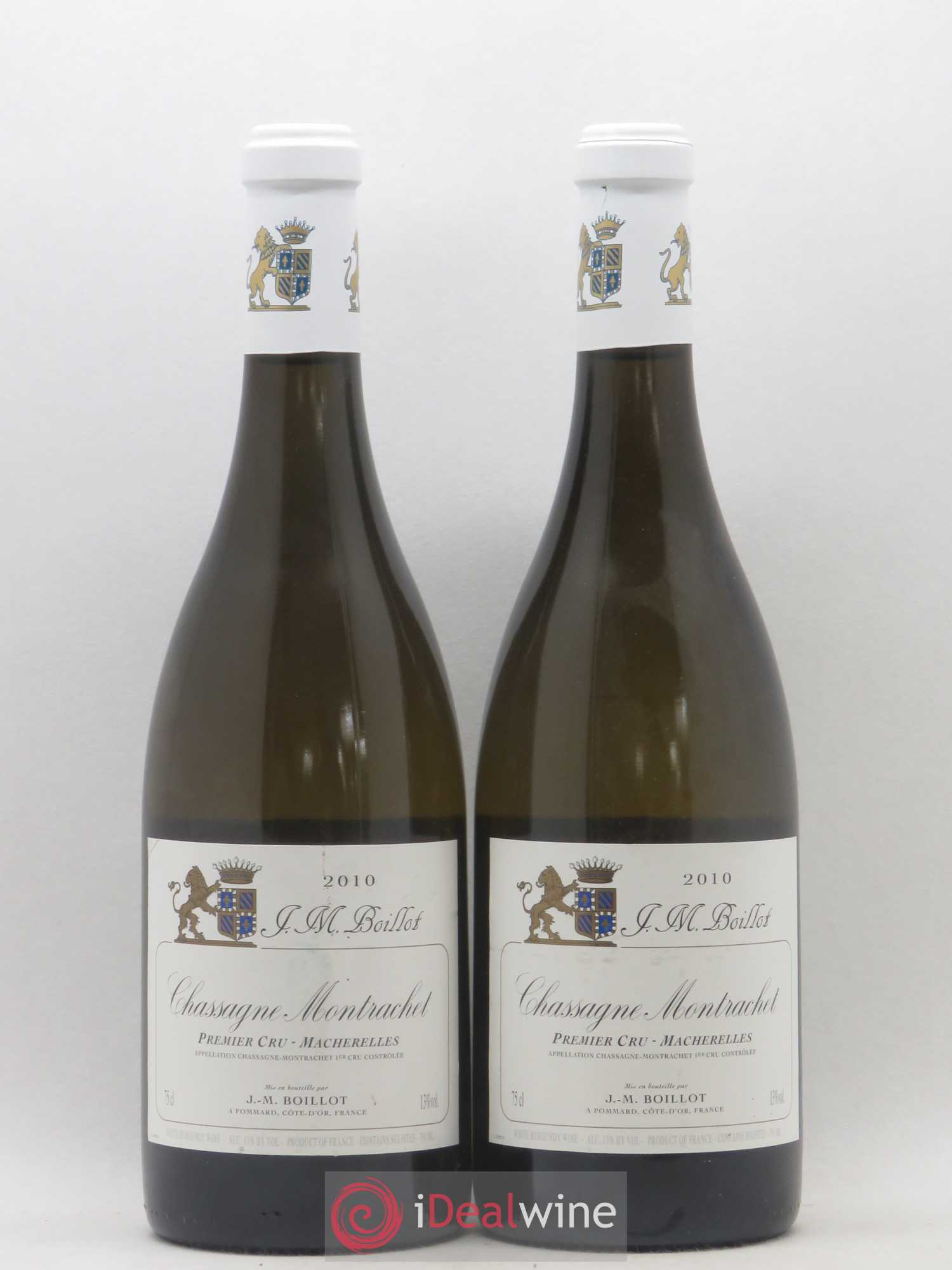 Chassagne-Montrachet 1er Cru Les Macherelles Domaine Jean-Marc Boillot 2010 - Lotto di 2 bottiglie - 0