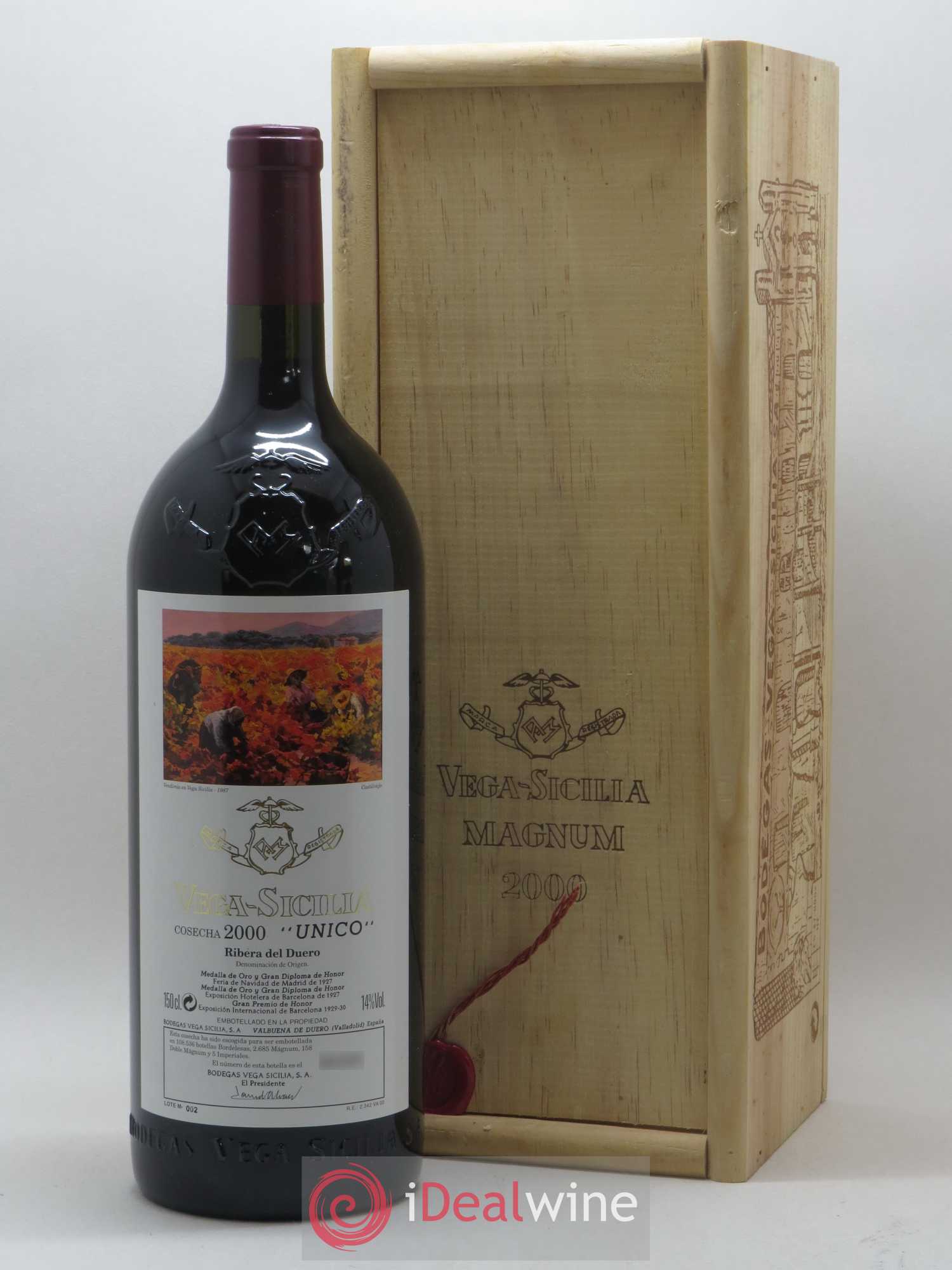 Ribera Del Duero DO Vega Sicilia Unico Famille Alvarez 2000 - Lot de 1 magnum - 1